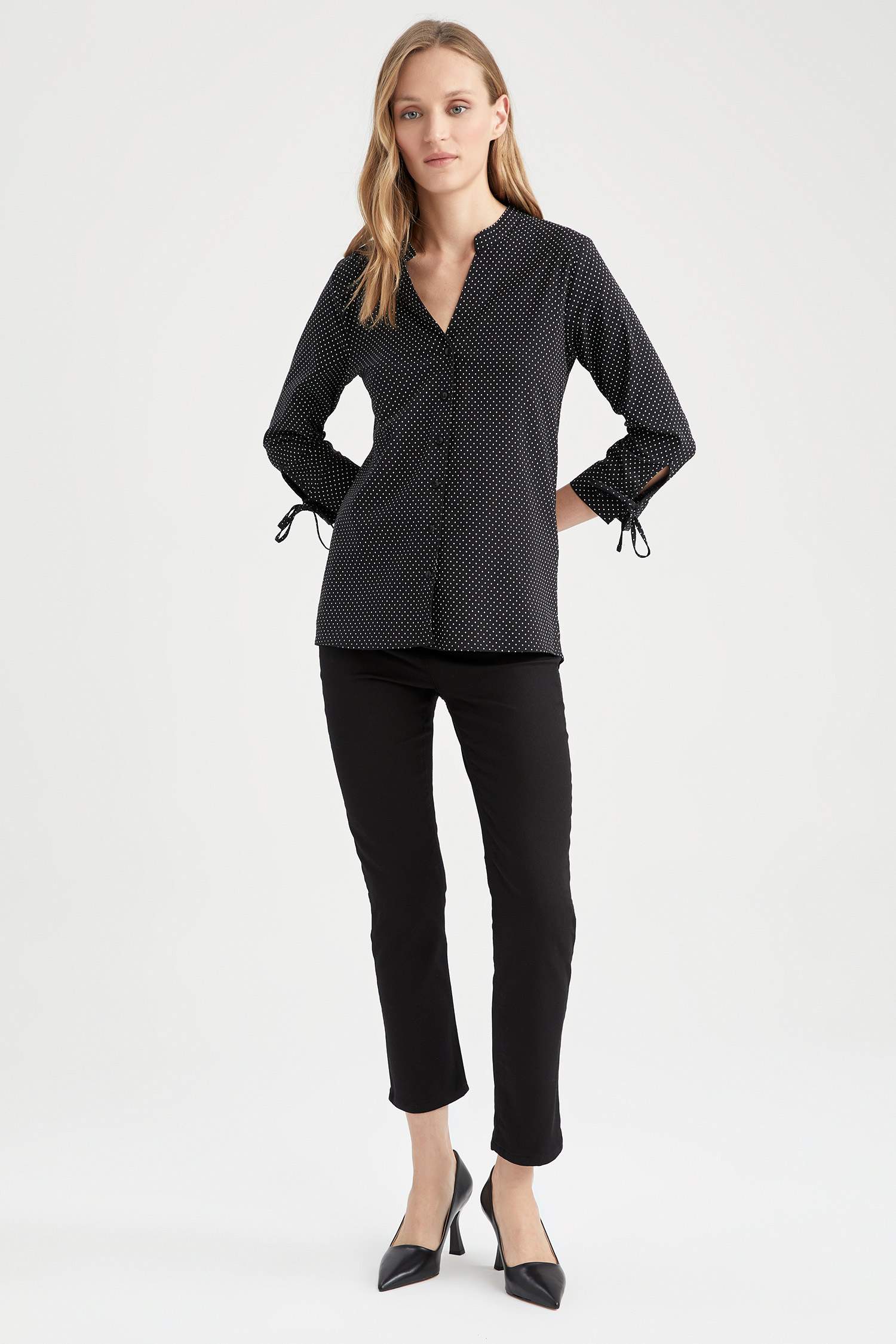 قميص مخصر بياخة مستديرة