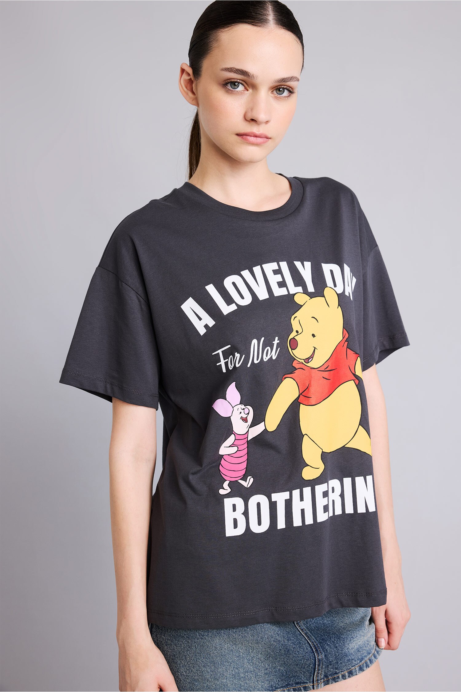 DeFacto Oversize Winnie The Pooh Baskılı Tişört