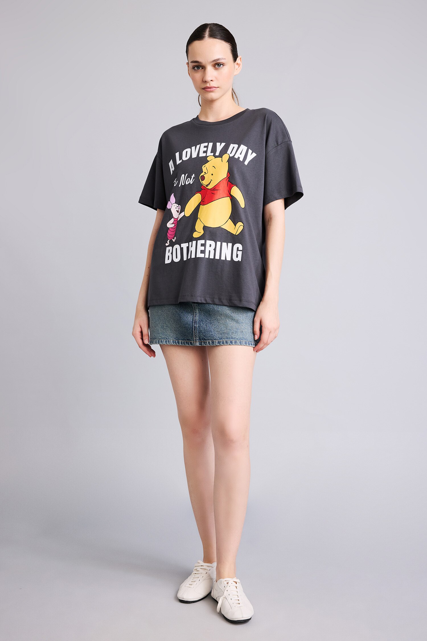 DeFacto Oversize Winnie The Pooh Baskılı Tişört görsel 2