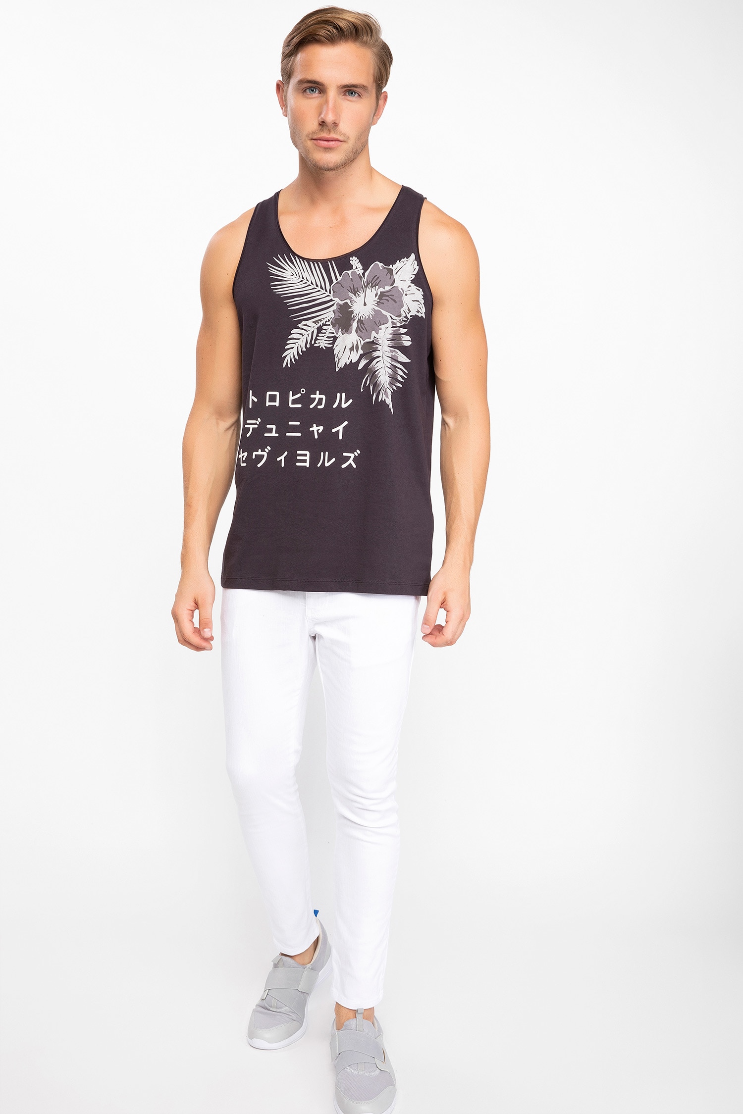 Defacto Baskılı Slim Fit Atlet. 2