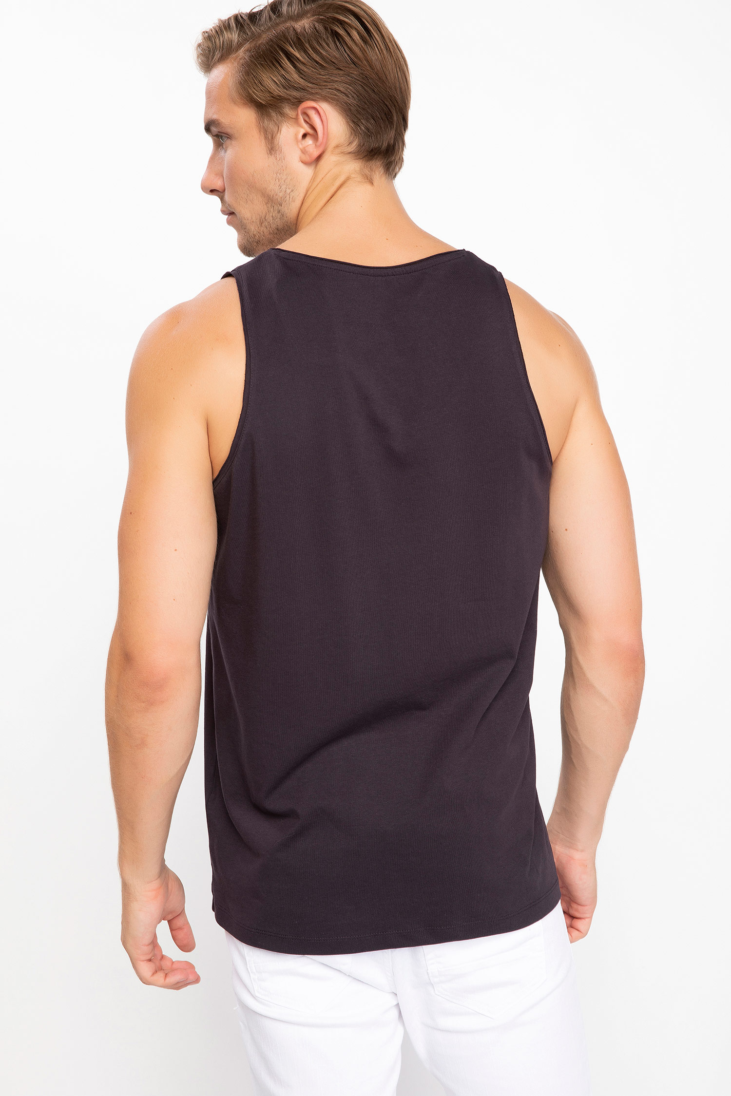Defacto Baskılı Slim Fit Atlet. 3