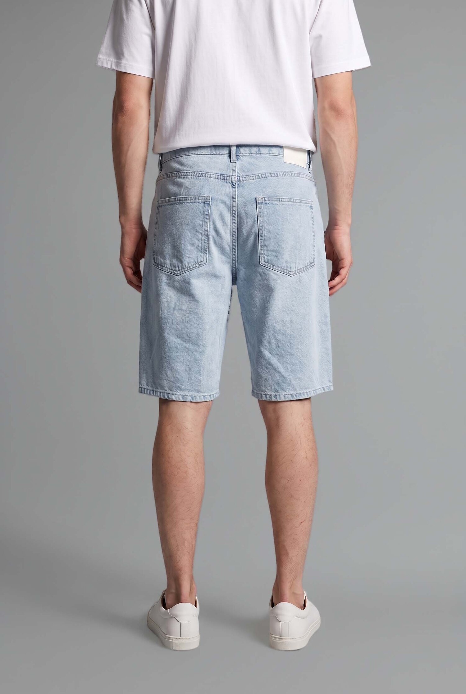 DeFacto %100 Pamuk Baggy Fit Jean Bermuda Şort görsel 6