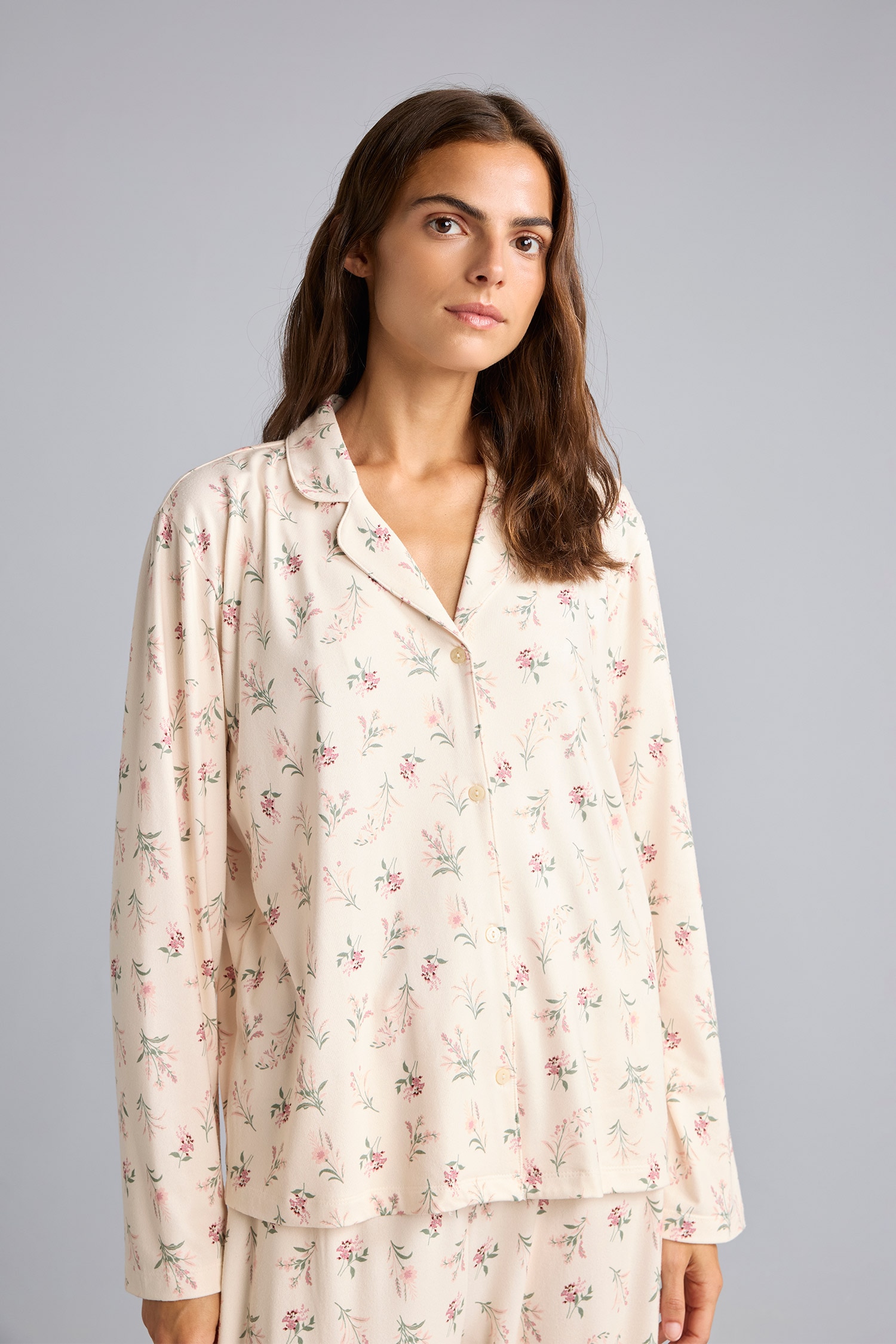 DeFacto Regular Fit Çiçekli Pijama Takımı görsel 3