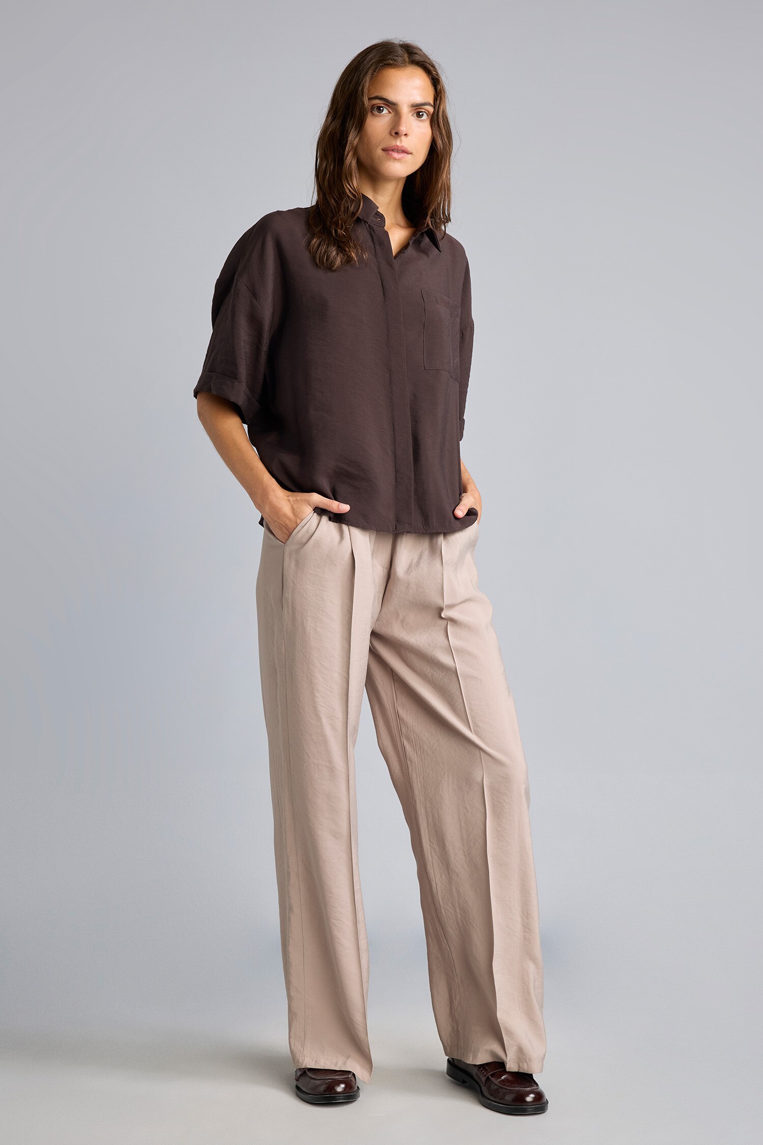 DeFacto Wide Leg Yüksek Bel Pantolon görsel 2