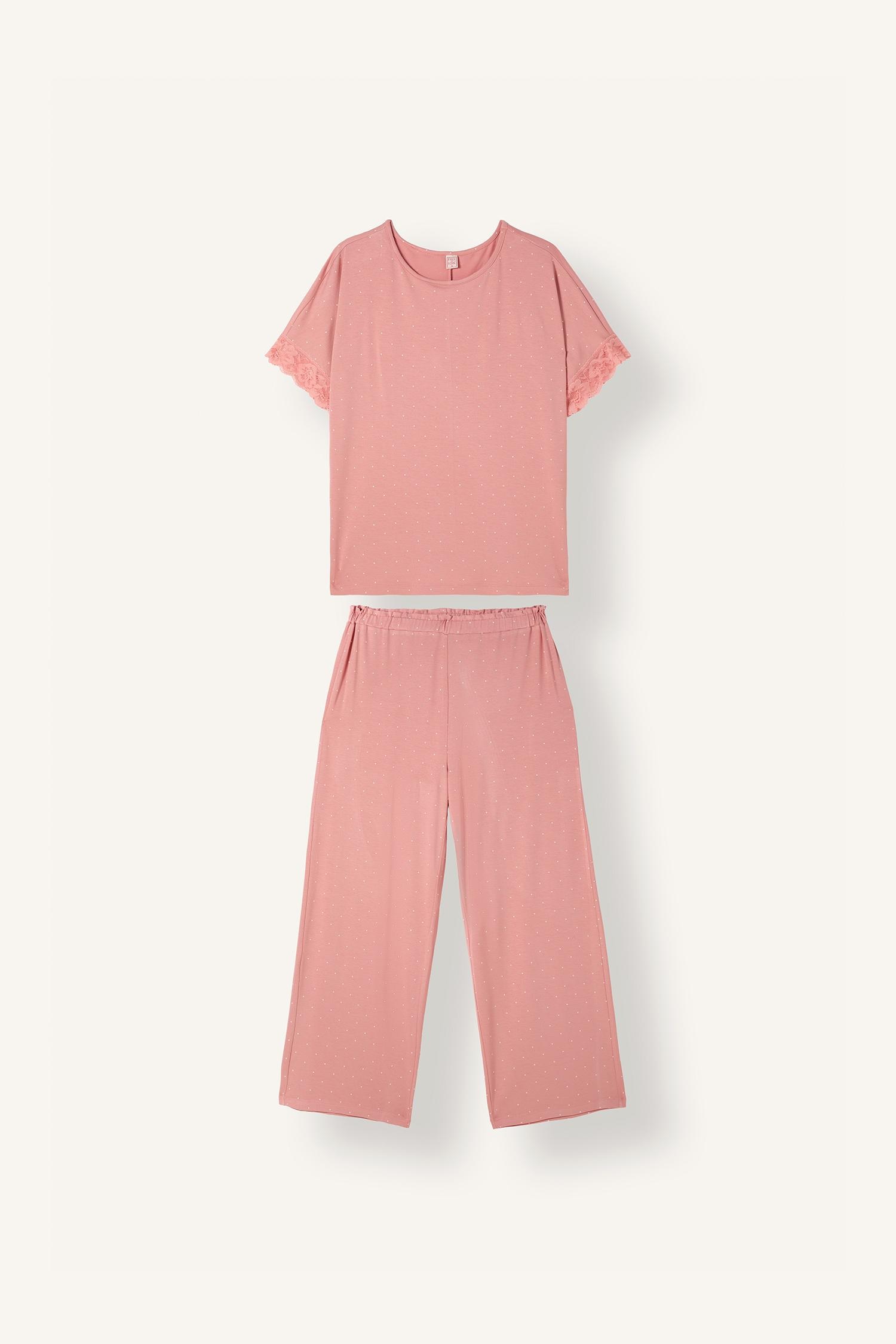 DeFacto Dantelli Regular Fit Pijama Takımı görsel 7
