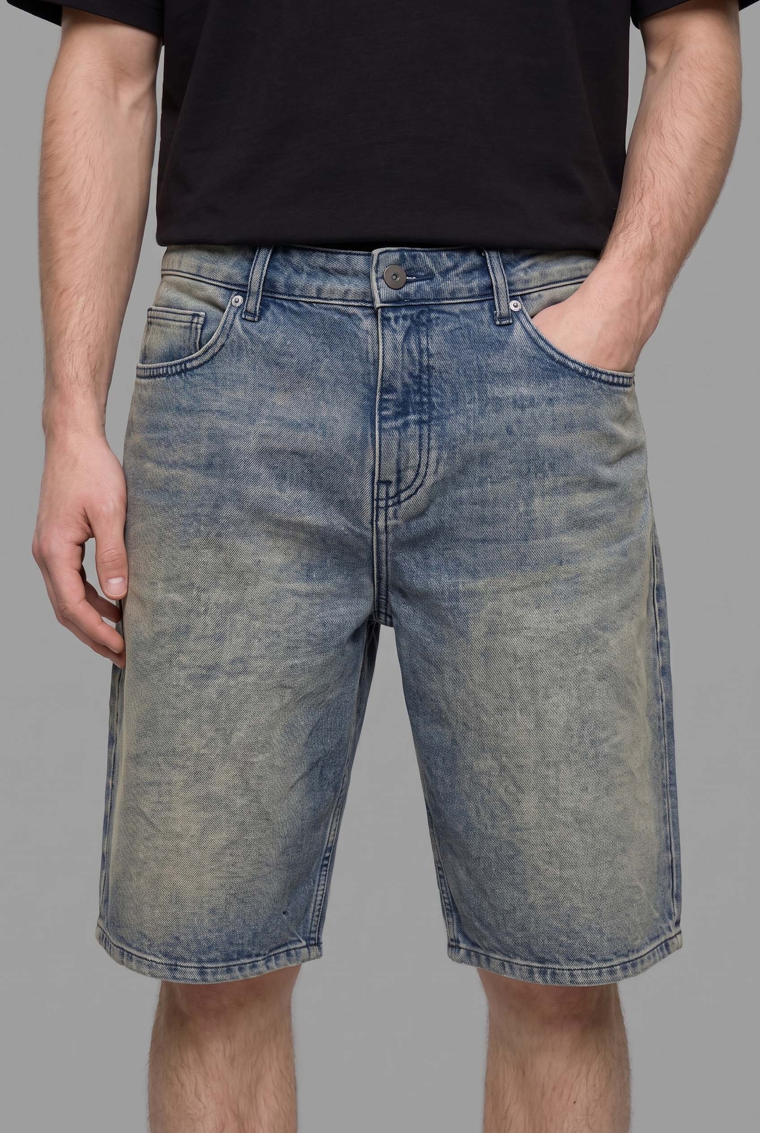 DeFacto %100 Pamuk Baggy Fit Denim Şort görsel 6
