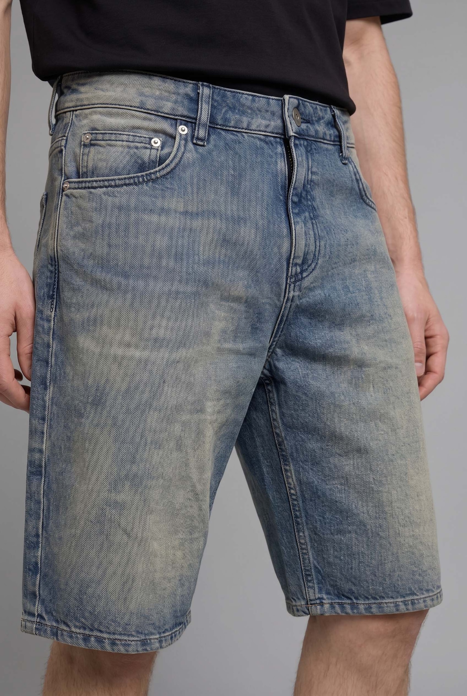 DeFacto %100 Pamuk Baggy Fit Denim Şort görsel 7