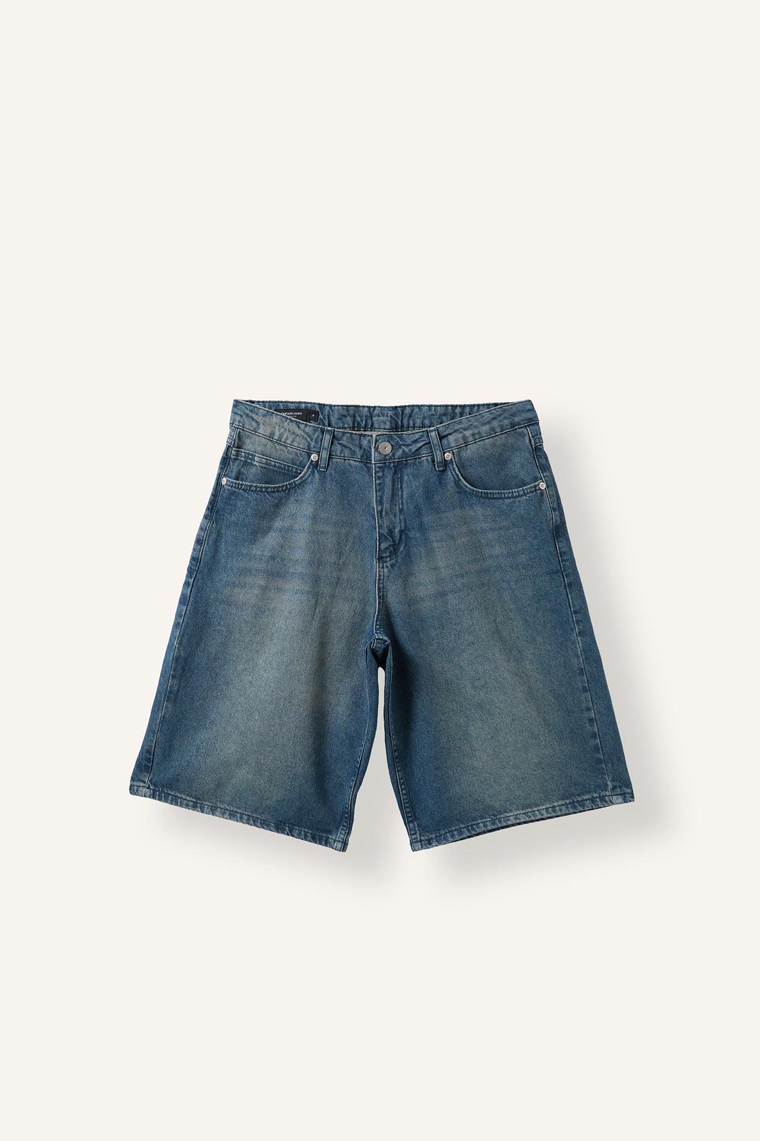 DeFacto %100 Pamuk Baggy Fit Denim Şort görsel 8