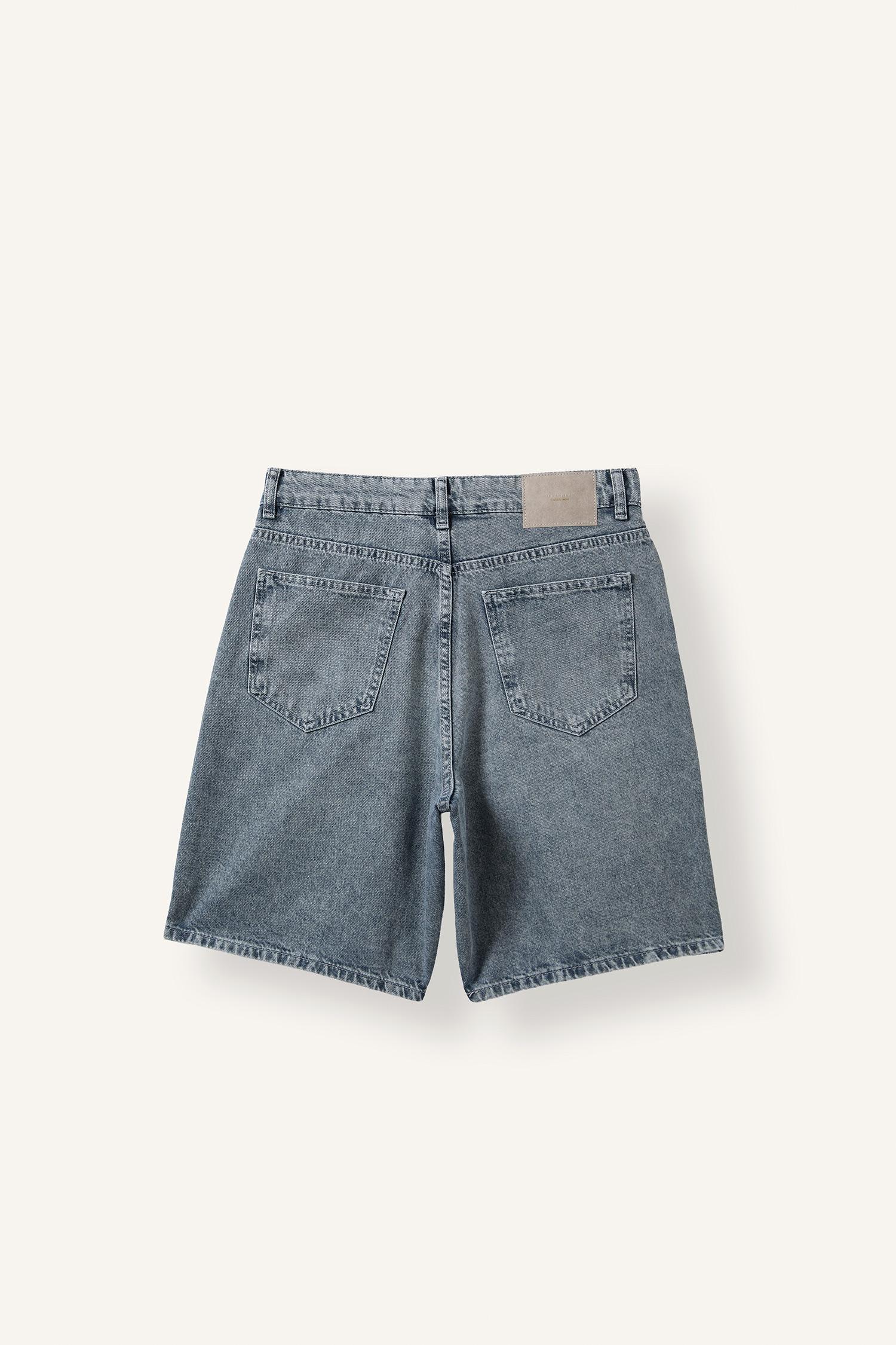 DeFacto Straight Fit Denim Bermuda görsel 7