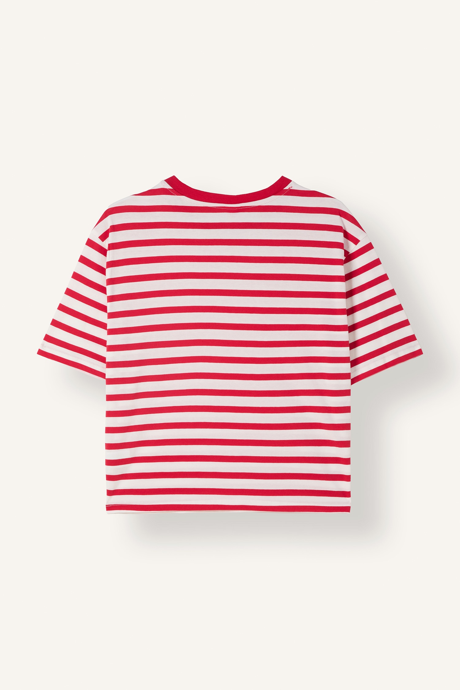 DeFacto Çizgili Kısa Kollu Pijama Üstü görsel 2