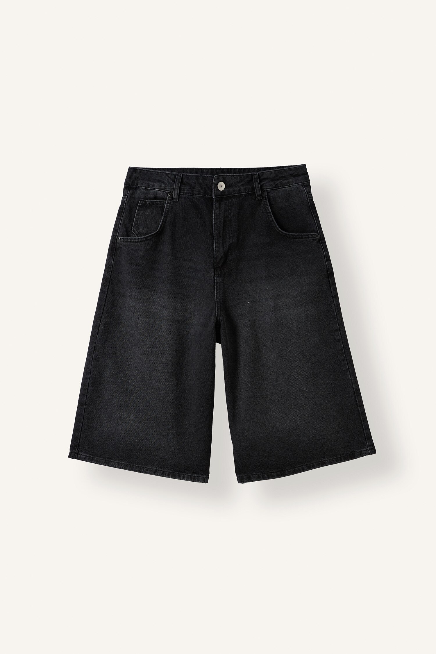 DeFacto %100 Pamuk Baggy Fit Bermuda Şort görsel 3