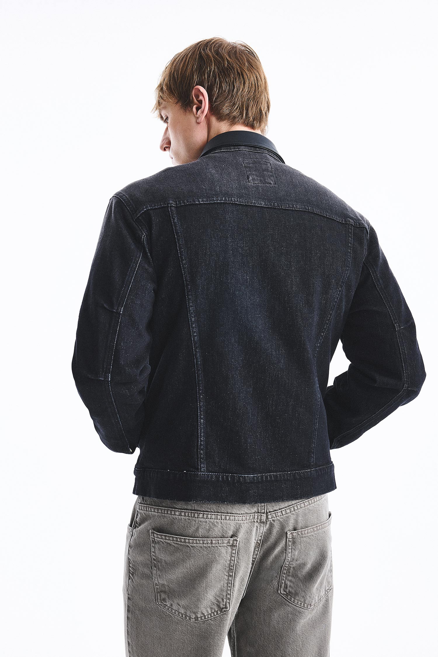DeFacto Regular Fit Düğmeli Uzun Kollu Jean Ceket görsel 6