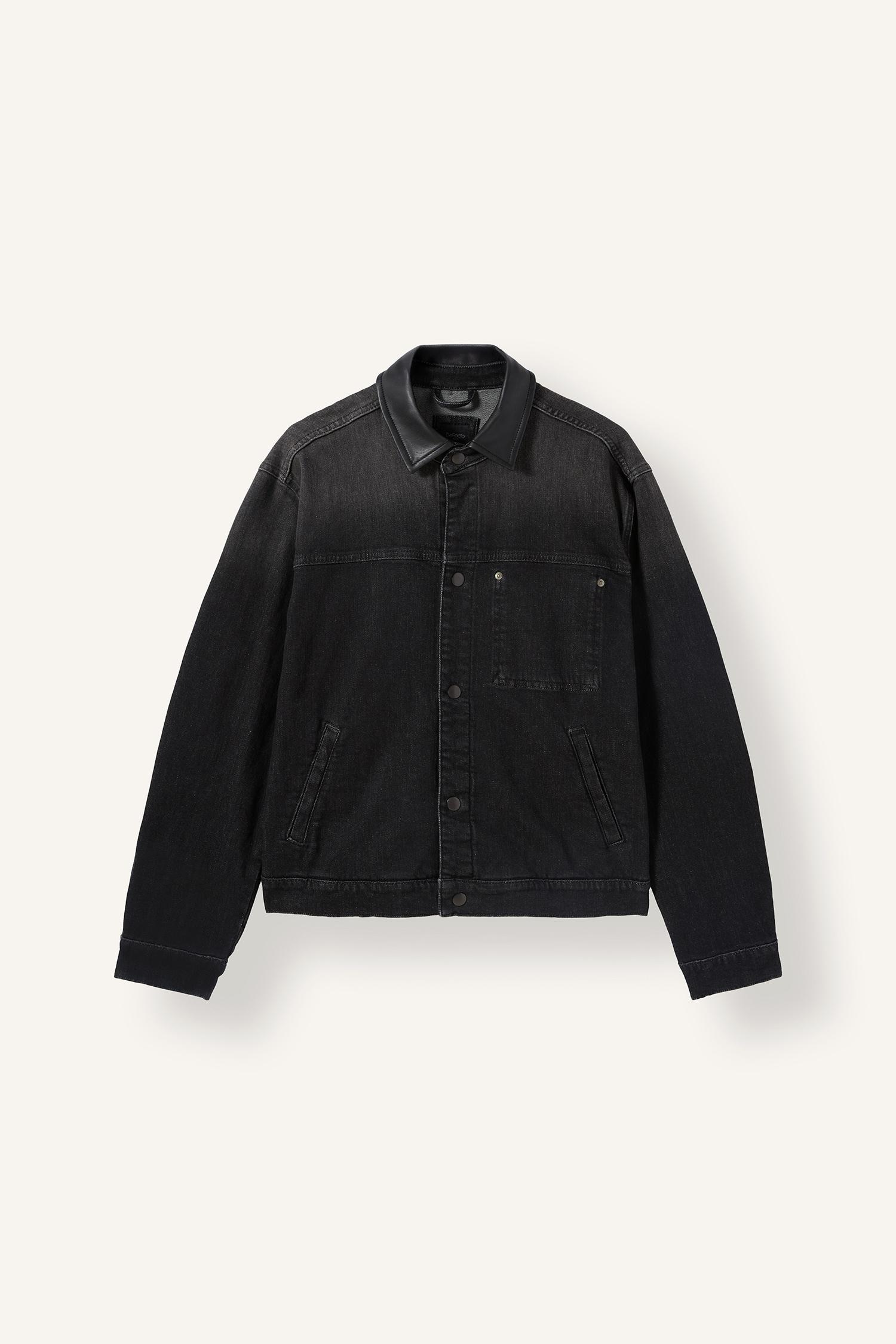 DeFacto Regular Fit Düğmeli Uzun Kollu Jean Ceket görsel 7
