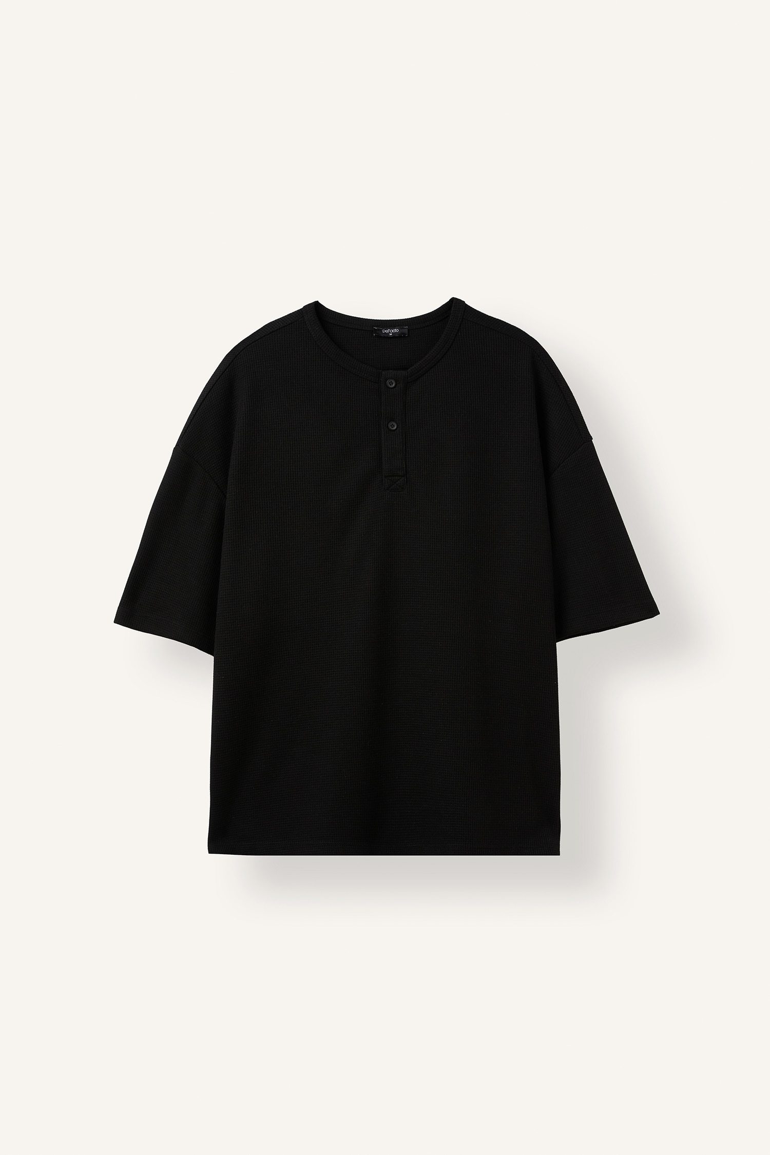 DeFacto Slim Fit Henley Yaka Basic Tişört