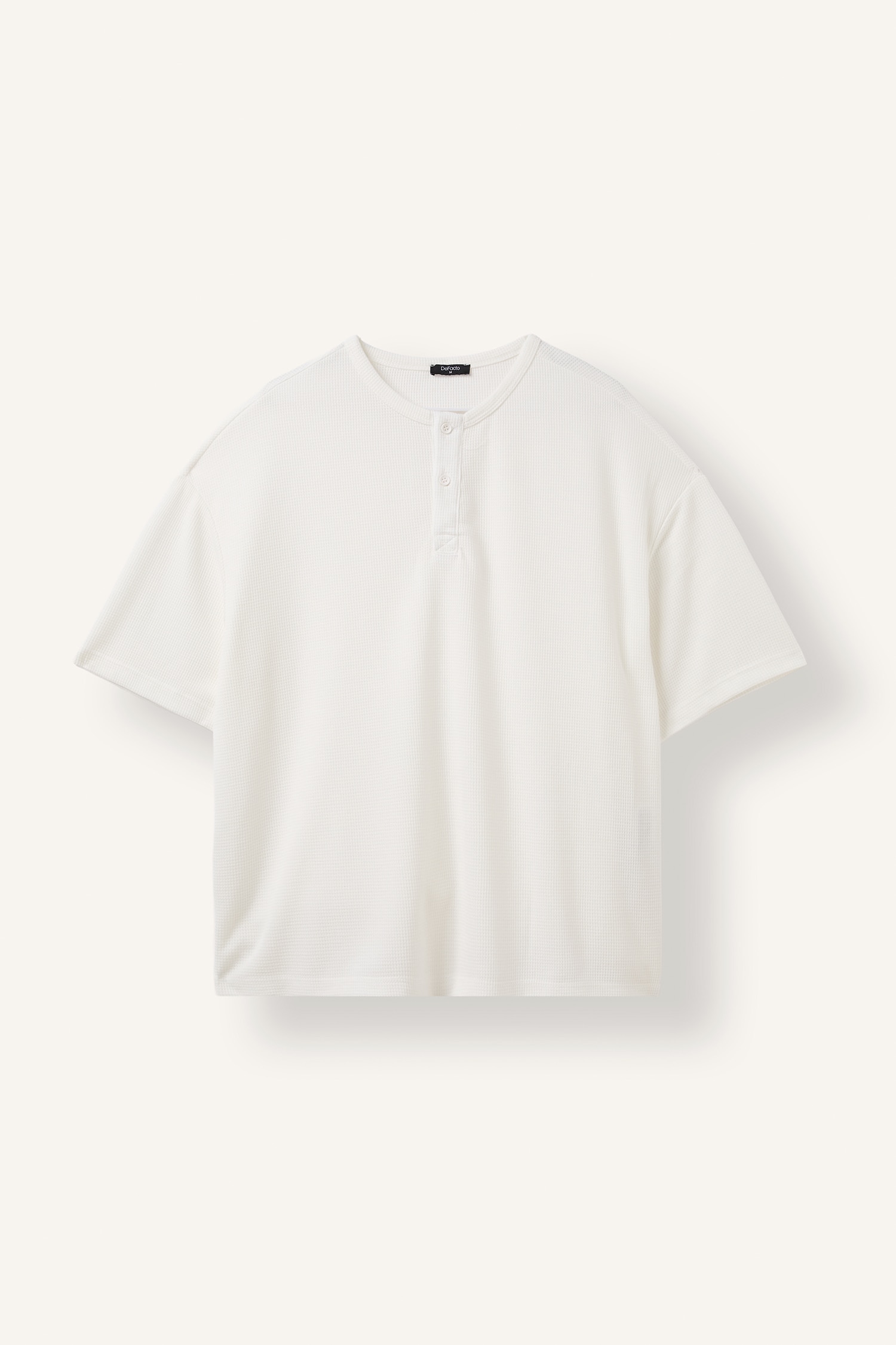 DeFacto Slim Fit Henley Yaka Basic Tişört