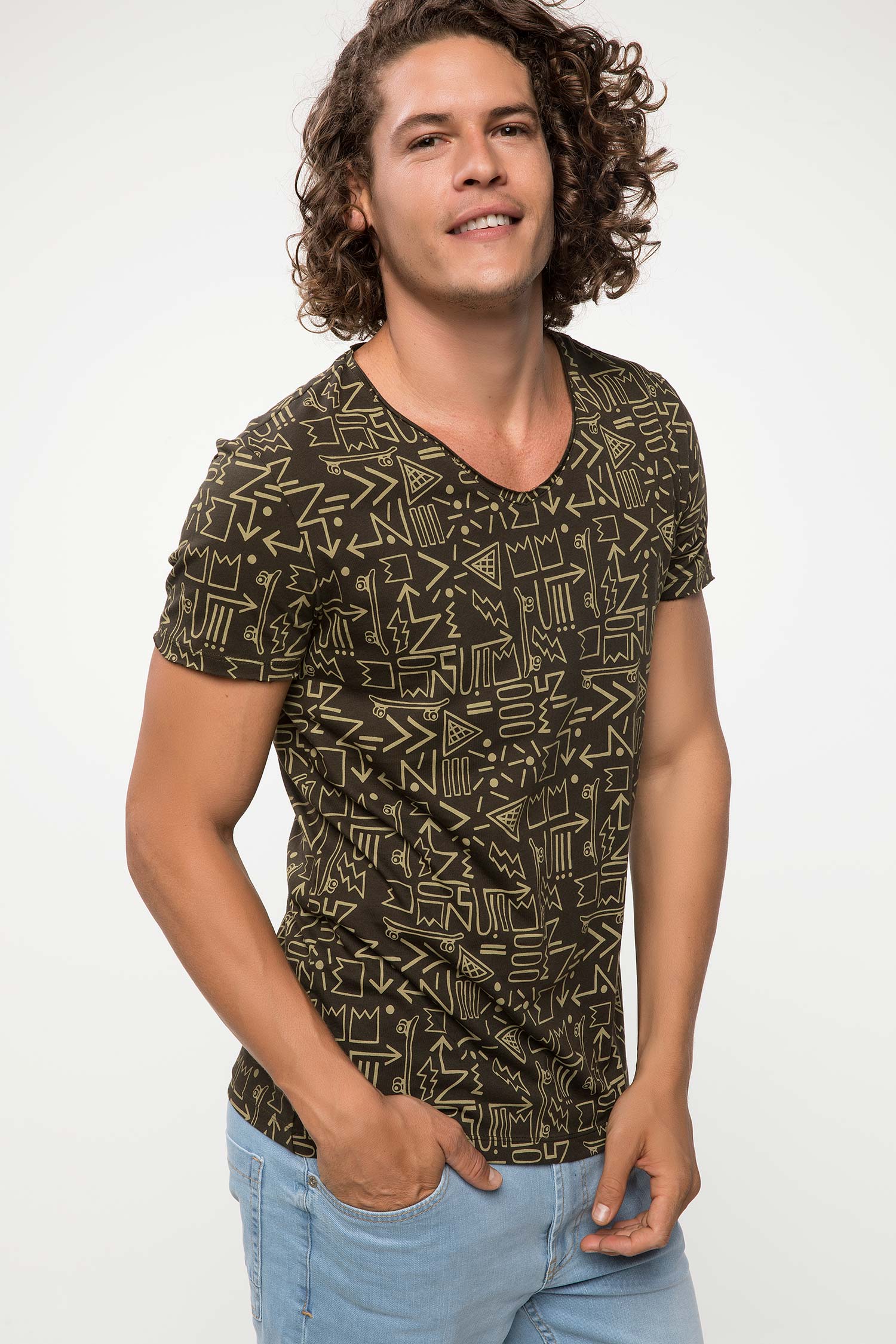 Defacto Desenli Extra Slim Fit T-shirt. 1