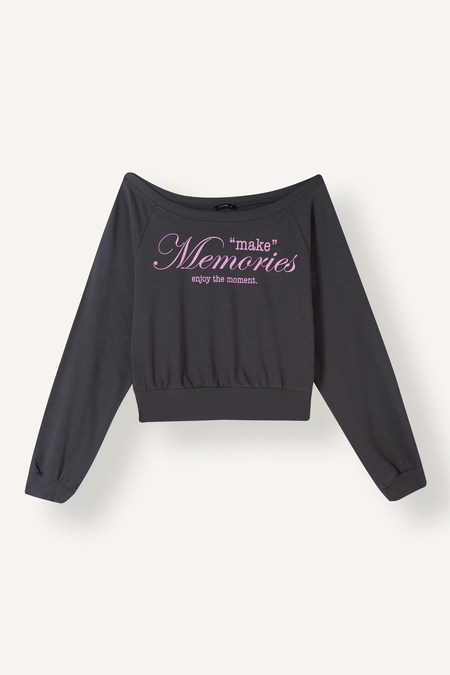 DeFacto Cropped Fit Baskılı Sweatshirt