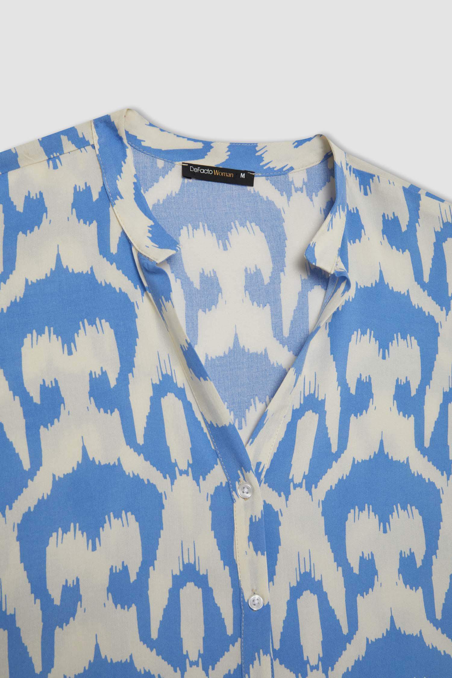 Regular Fit Bisiklet Yaka Kısa Kollu Gömlek