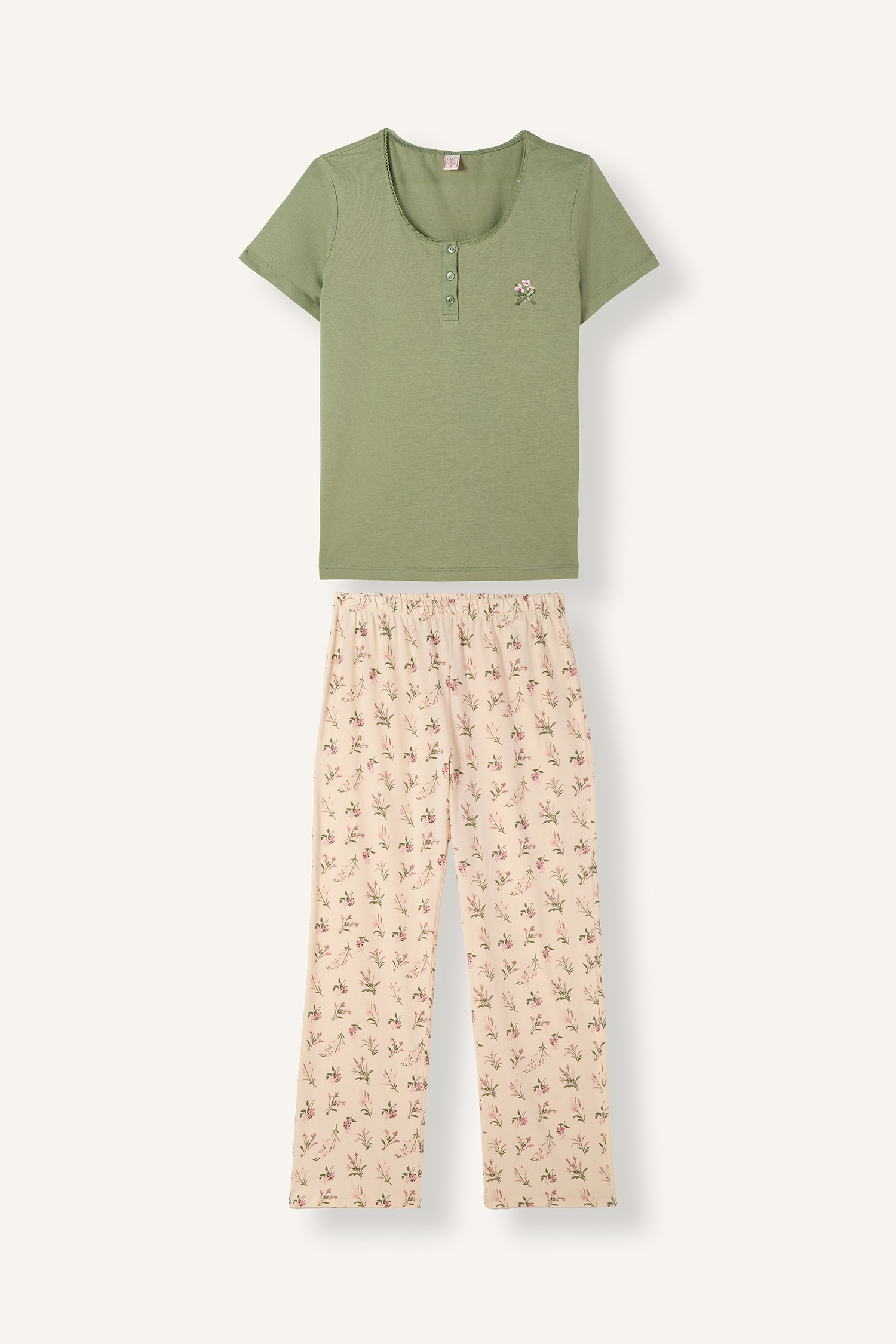 DeFacto %100 Pamuk Kısa Kollu Pijama Takımı görsel 7