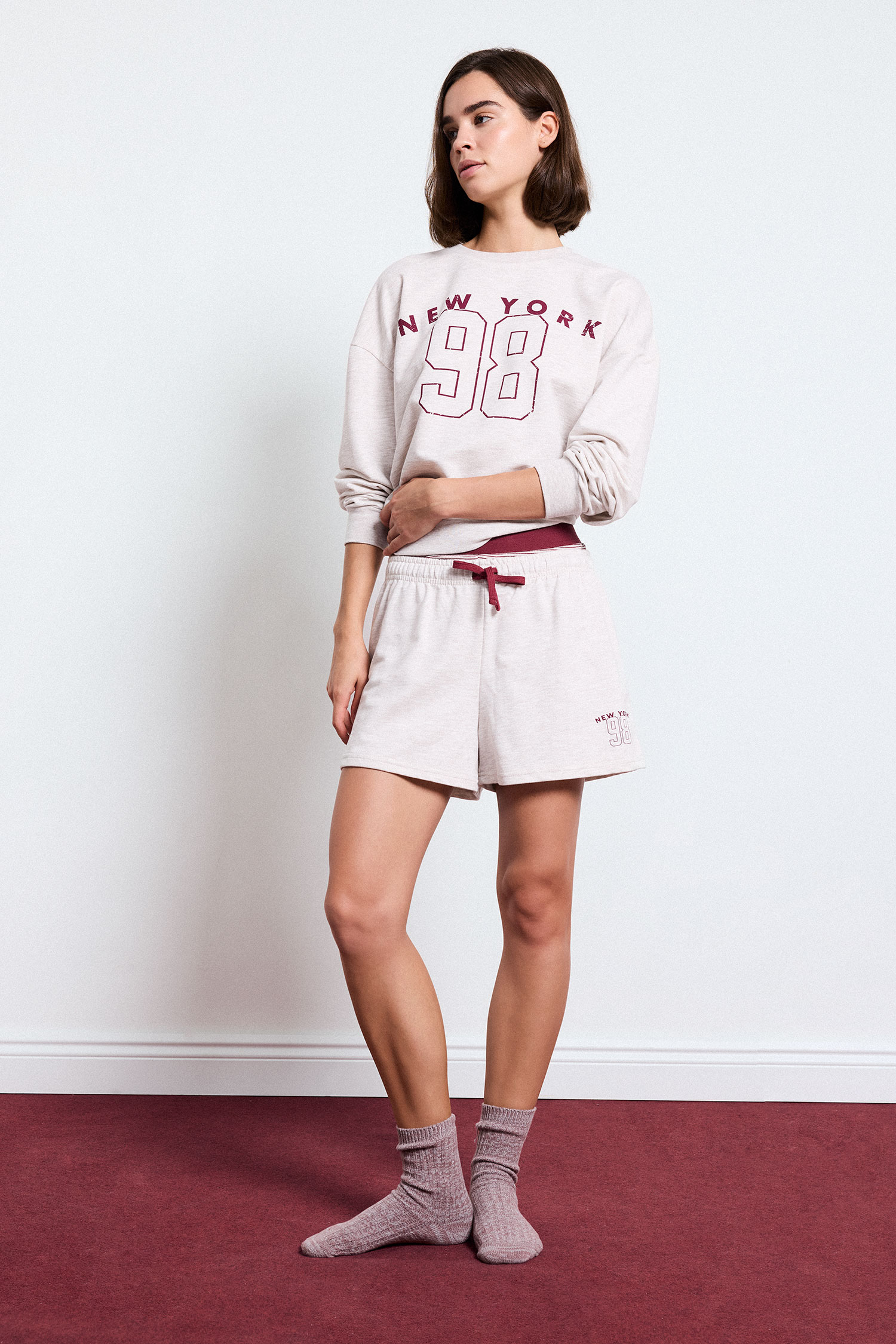 DeFacto Regular Fıt Sweatshirt Kumaşı Alt görsel 2