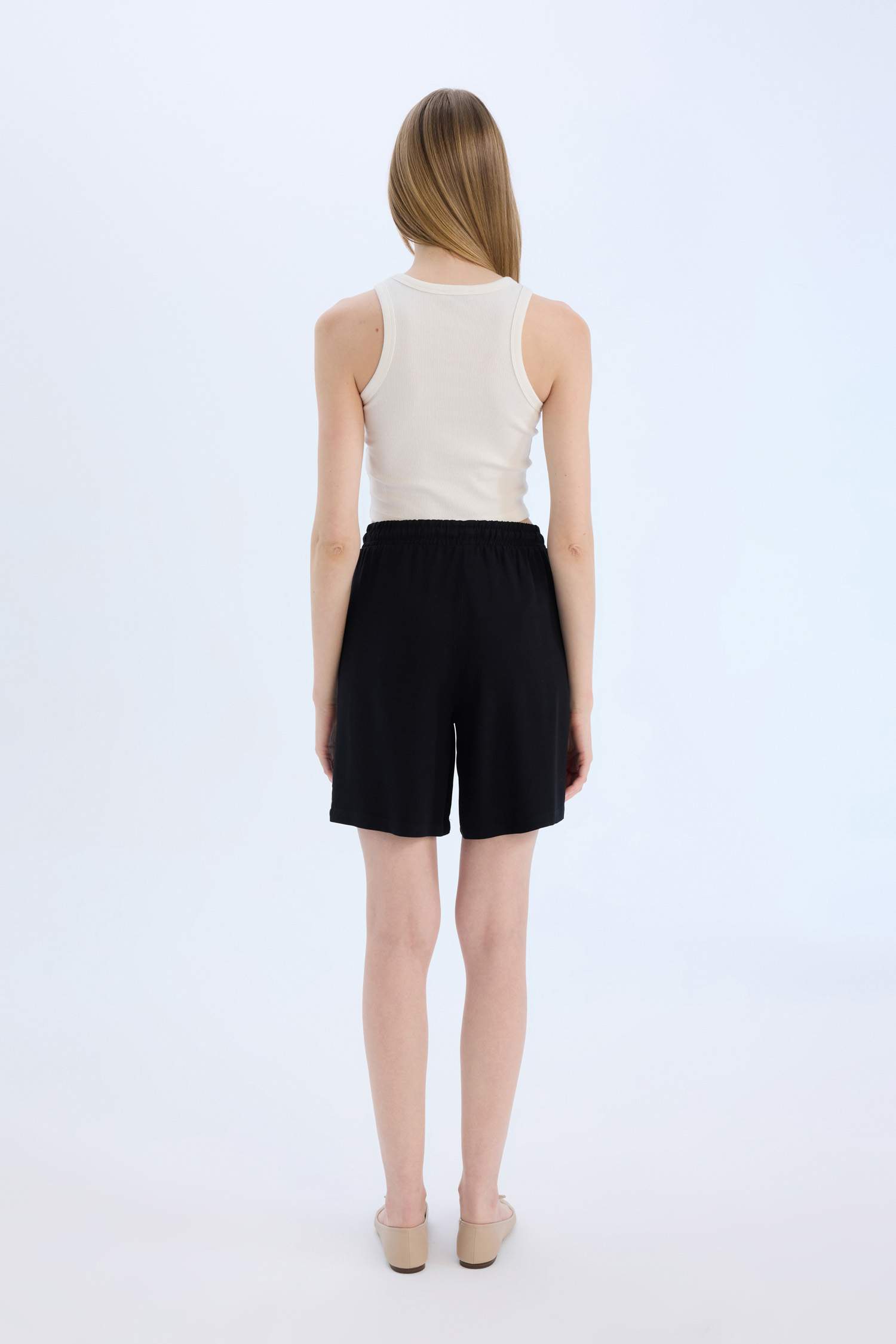 Yüksek Bel Kısa Paça Belmando Şort