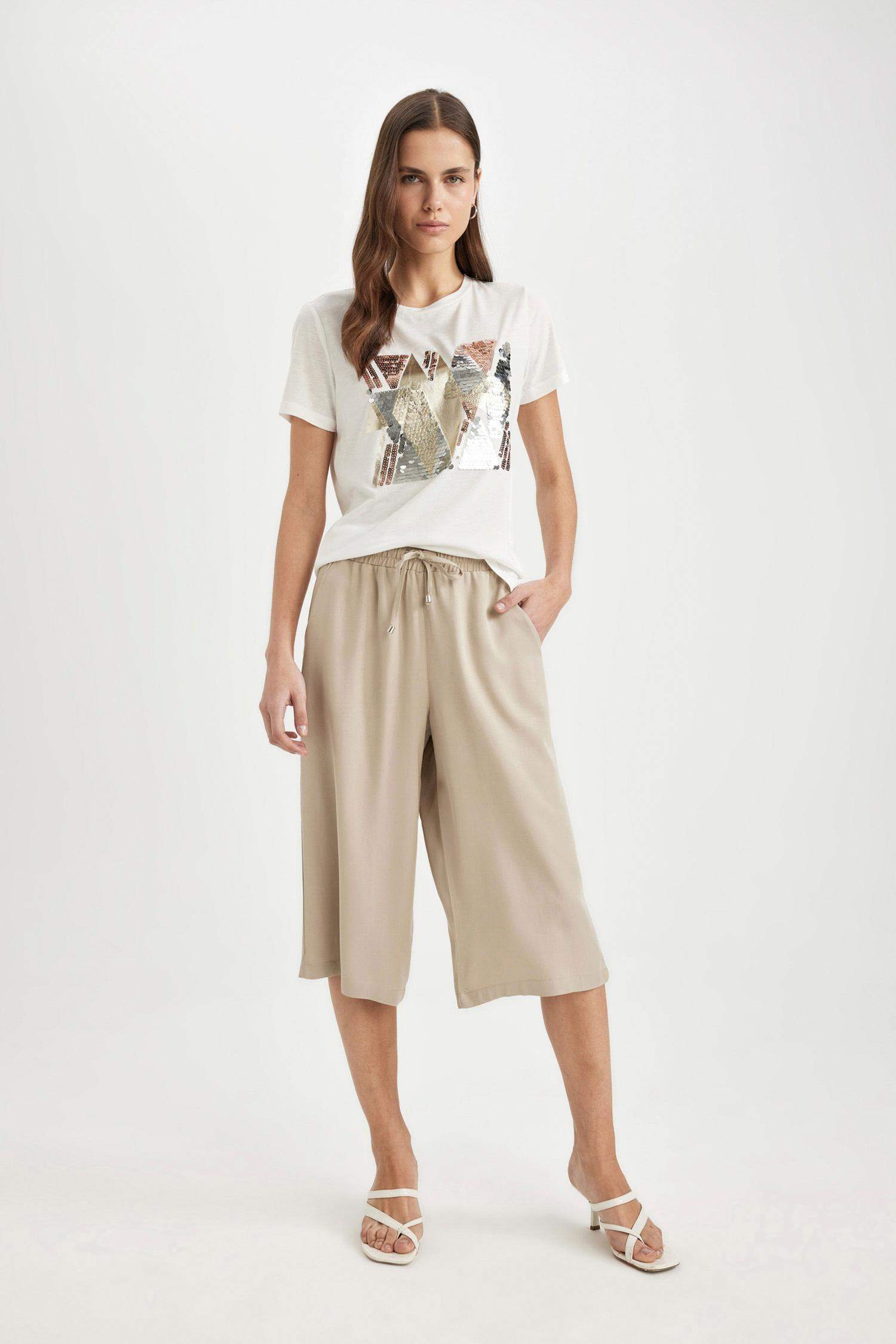 Belmando Kapri Yüksek Bel Crop Fit