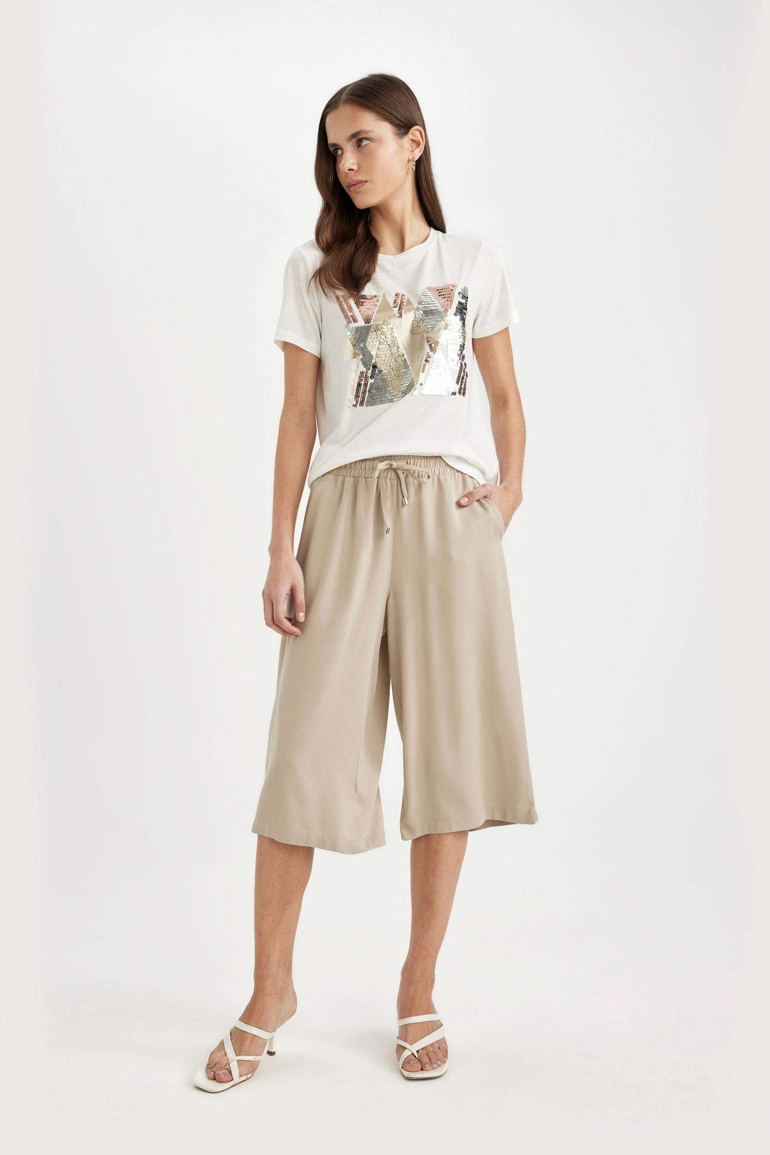 Belmando Kapri Yüksek Bel Crop Fit