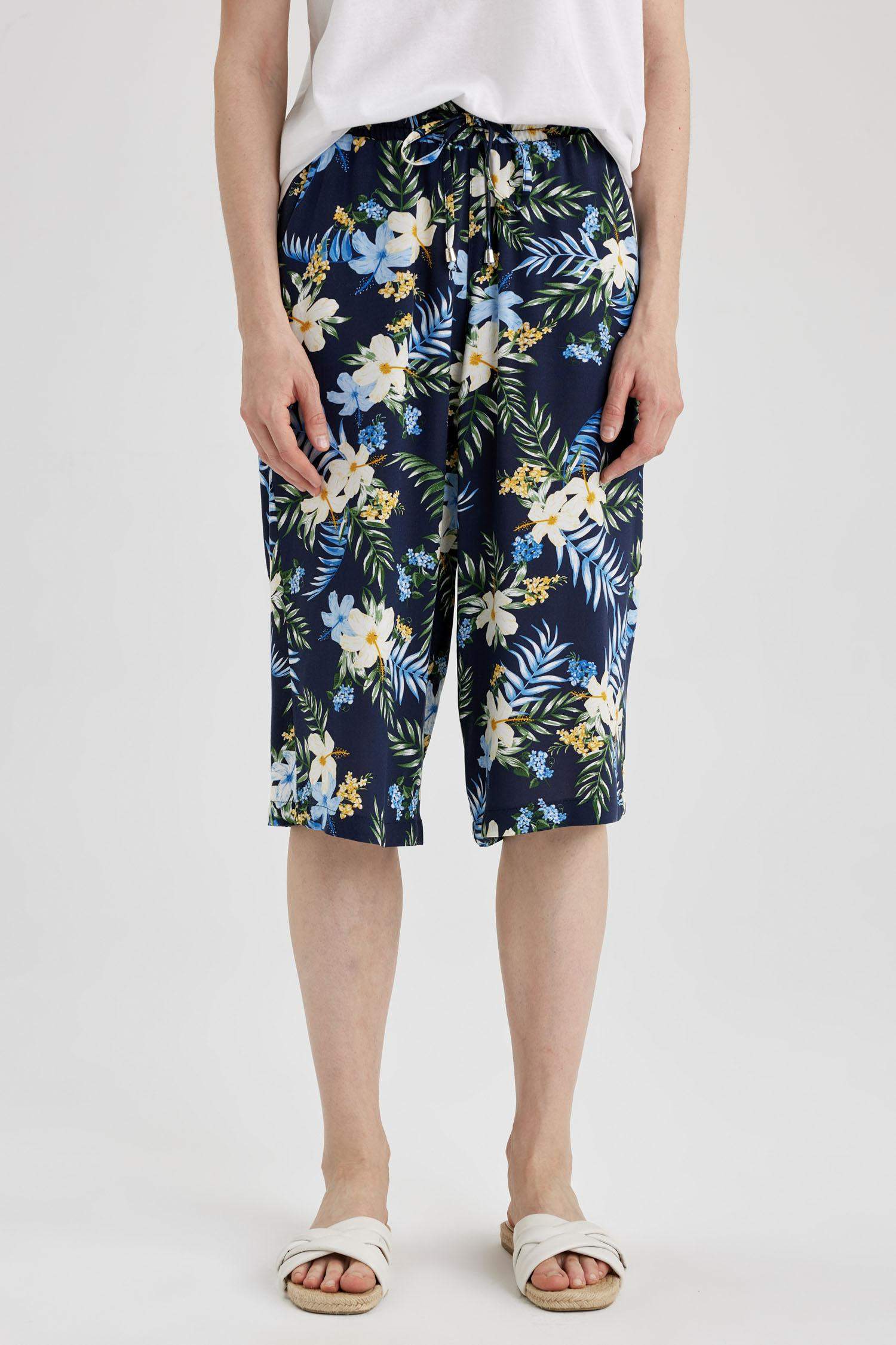 كابري فلورال فيسكوز بخصر عالي