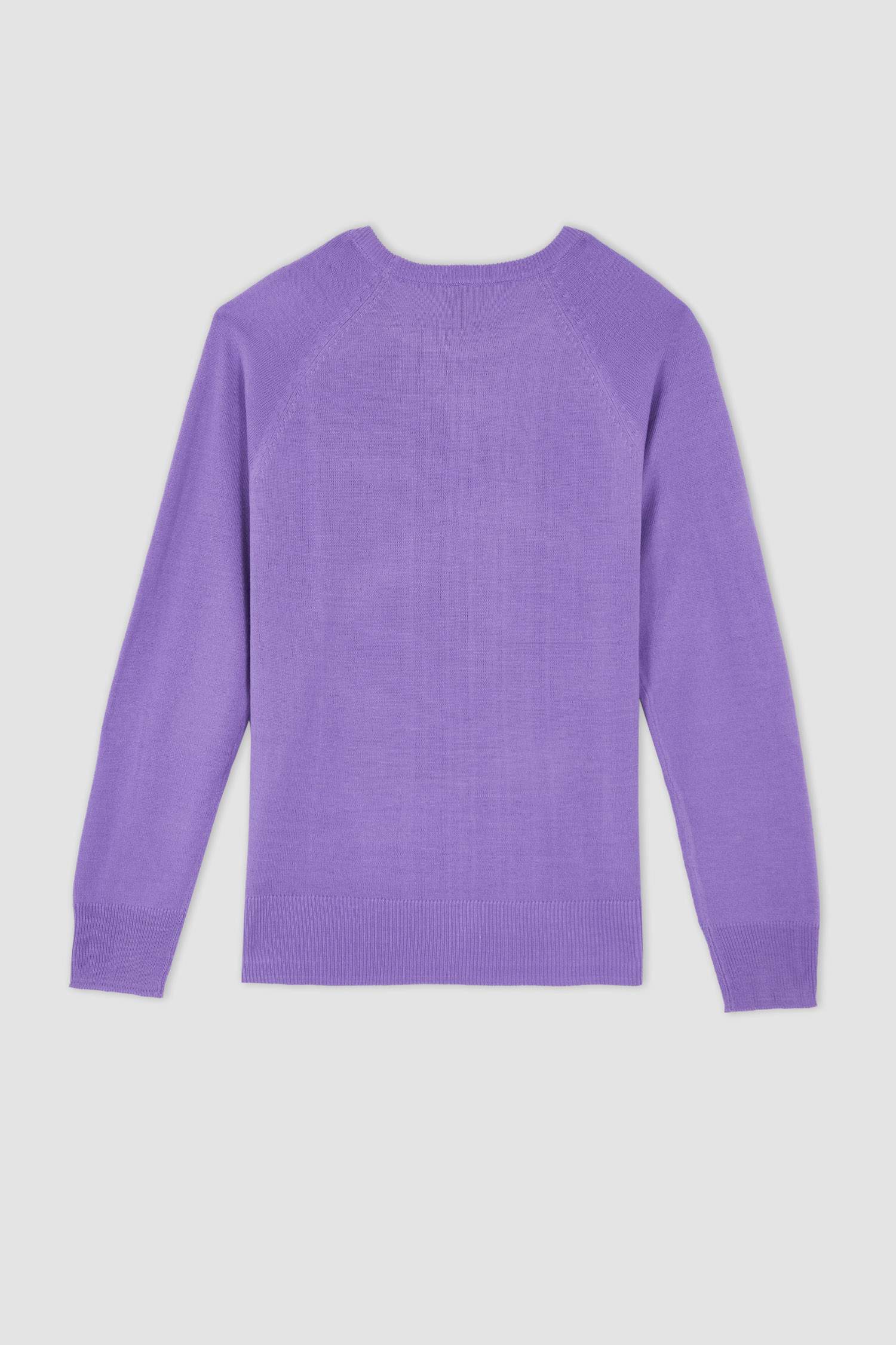 релакс пішімі дөңгелек жаға Пулловер