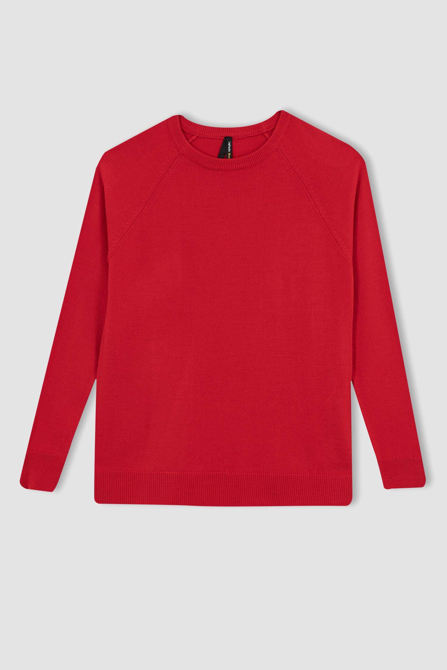 Пуловер стандартного кроя с круглым вырезом для женщин