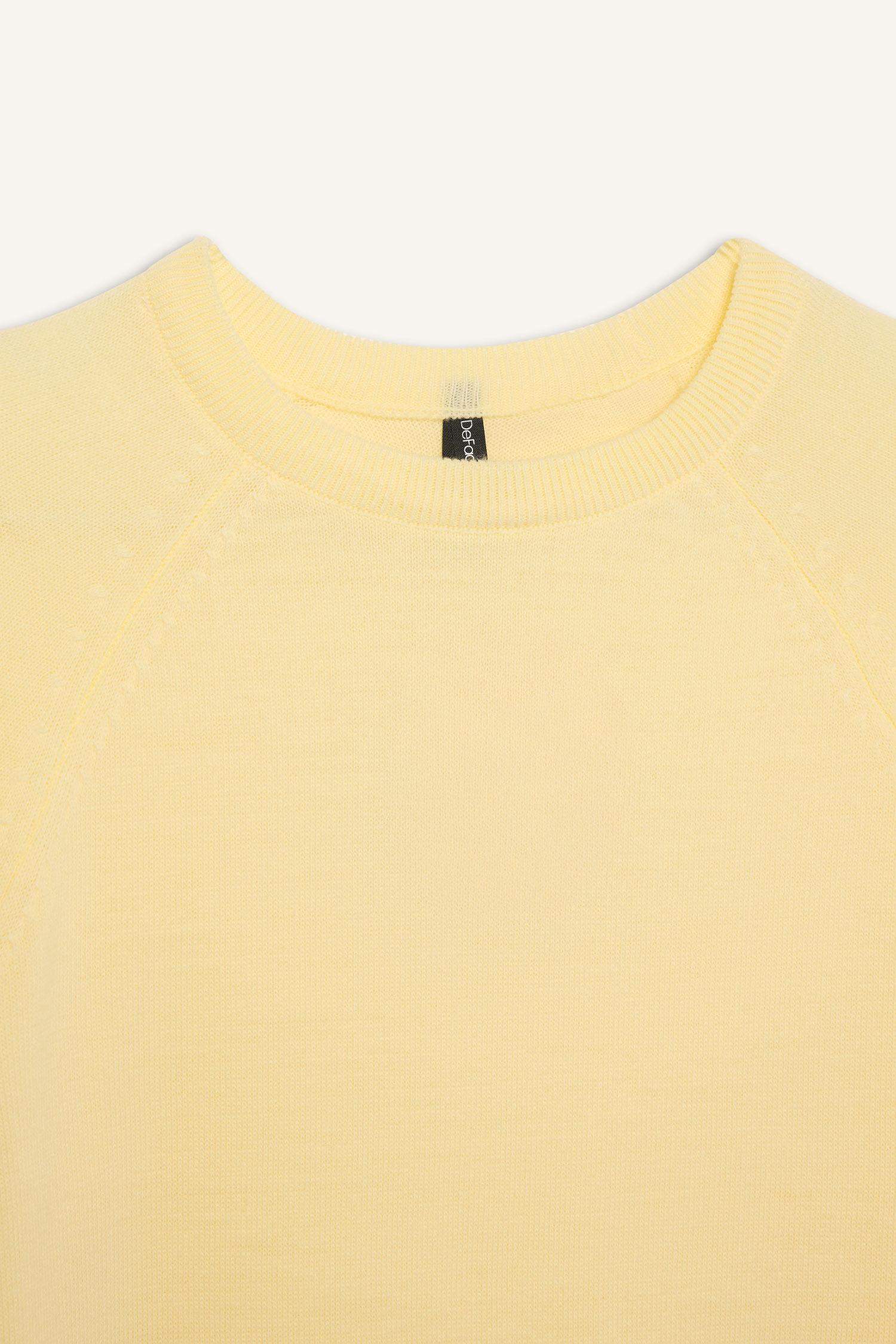 Relax Fit Bisiklet Yaka Basic Düz Triko Kazak