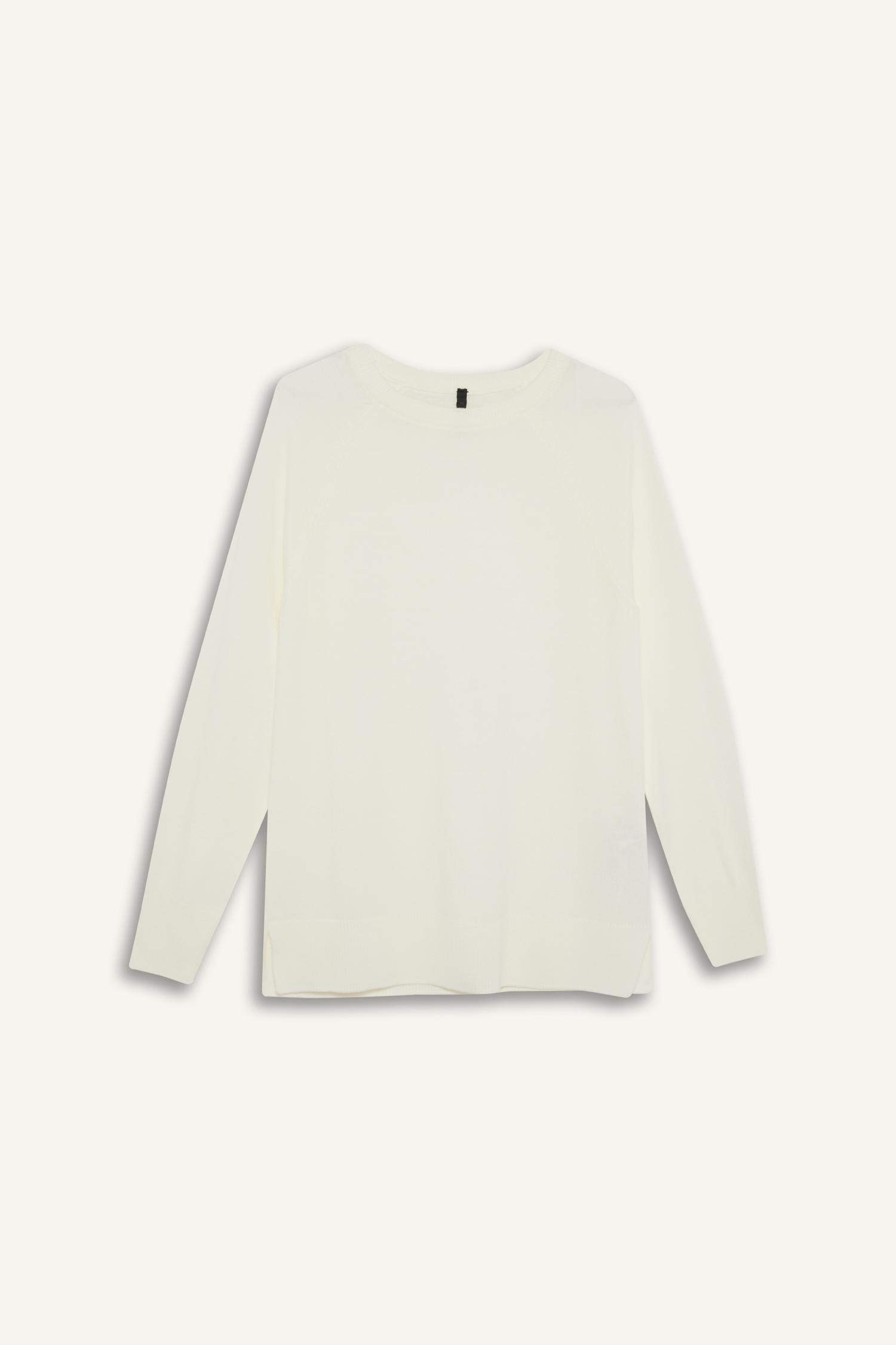 Pull en maille basique à col rond Coupe décontractée