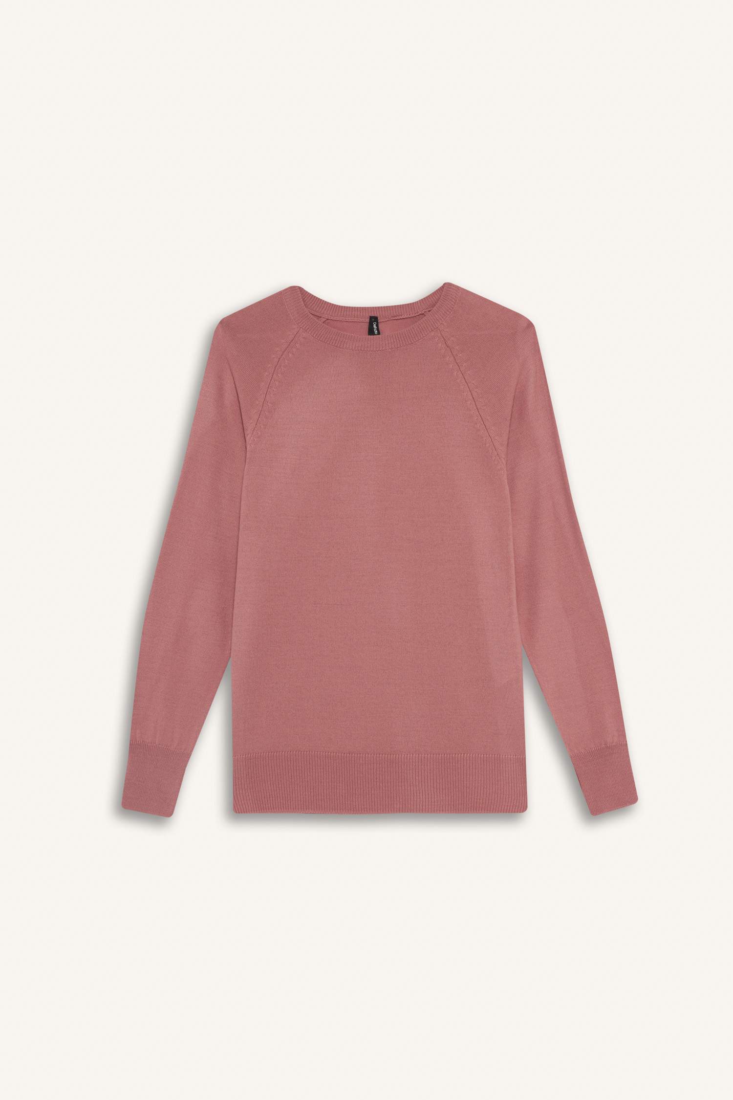 Pull en maille basique à col rond Coupe décontractée