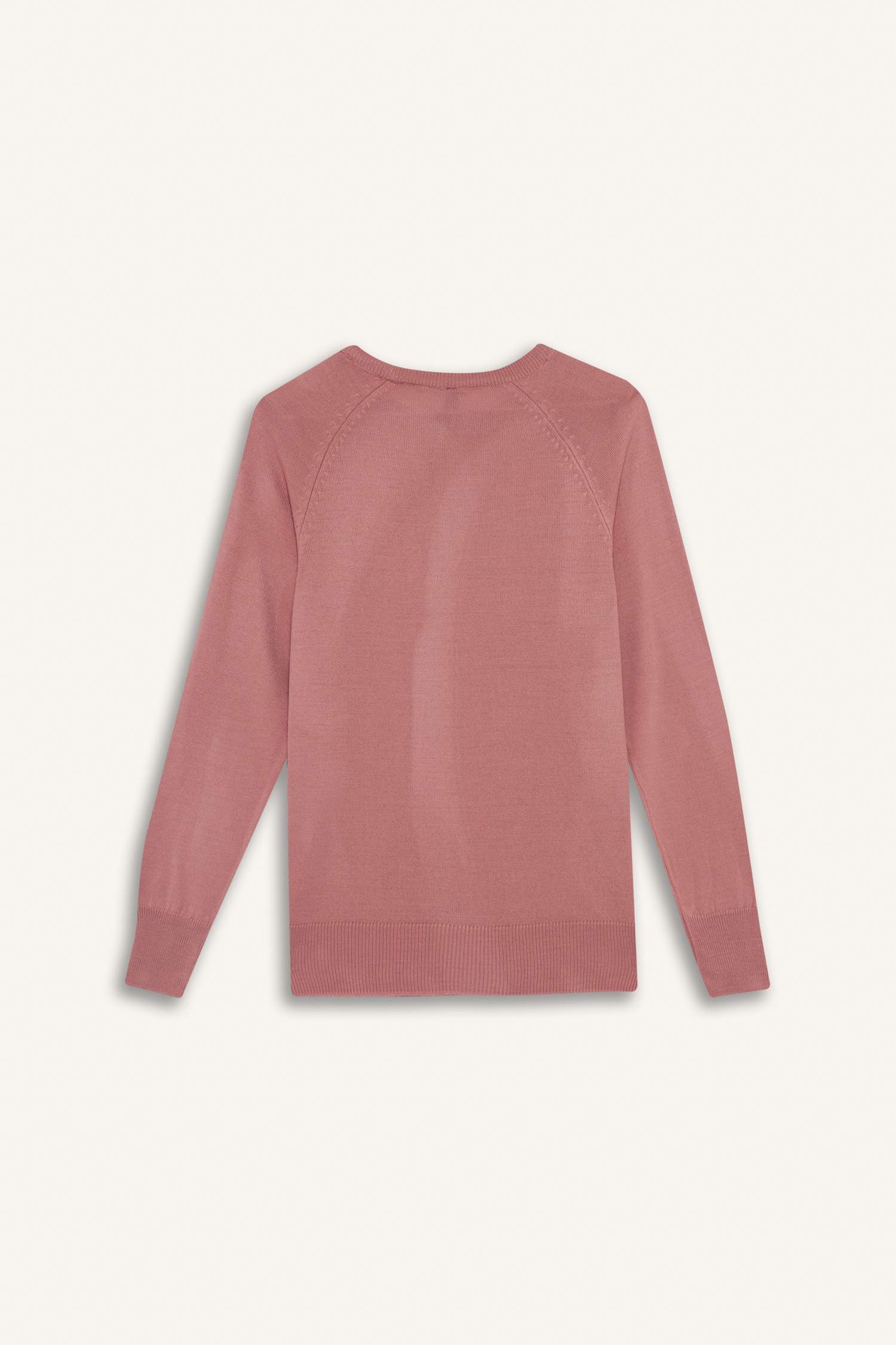 Pull en maille basique à col rond Coupe décontractée