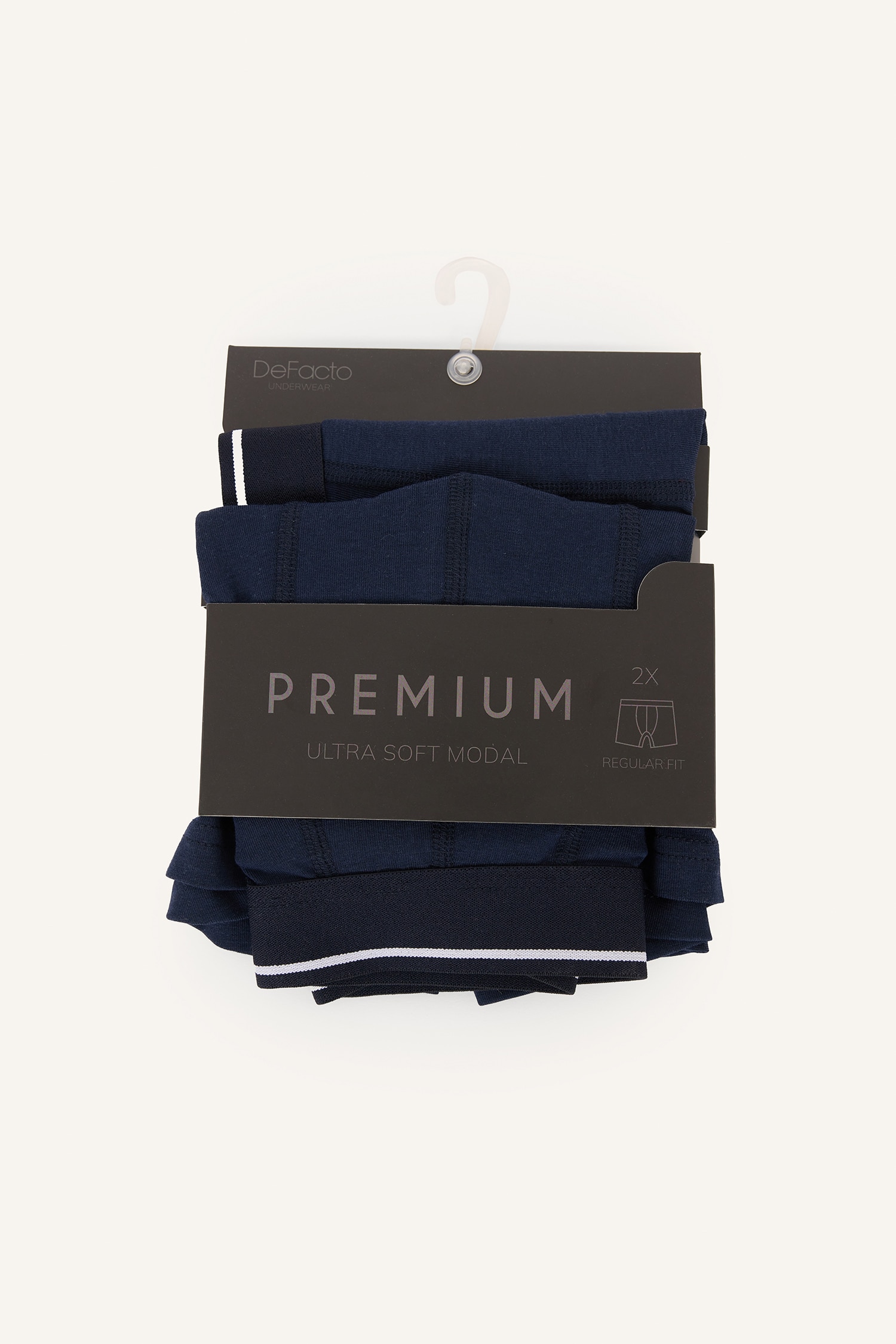 DeFacto Regular Fit Şeritli Modal 2'li Boxer