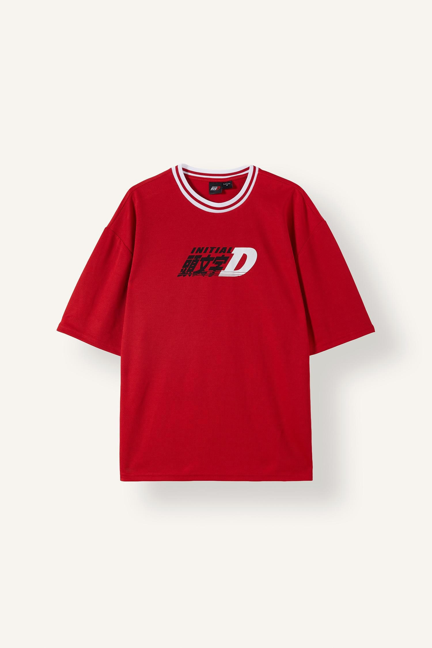 DeFacto Initial D Boxy Fit Çoklu Baskılı Tişört görsel 5