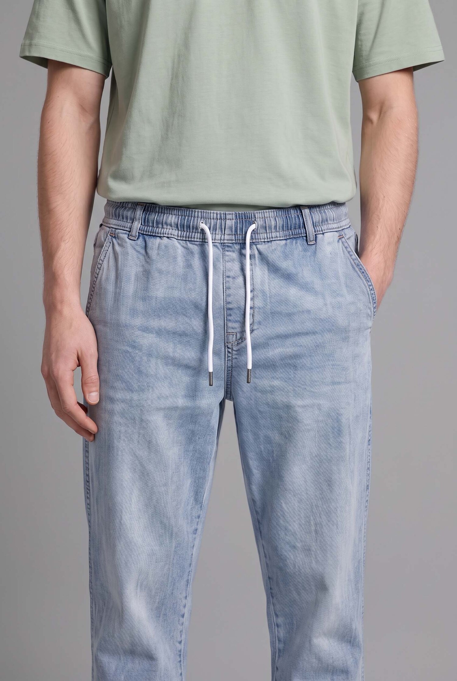 DeFacto Bağcıklı Wide Leg Jean Pantolon görsel 5