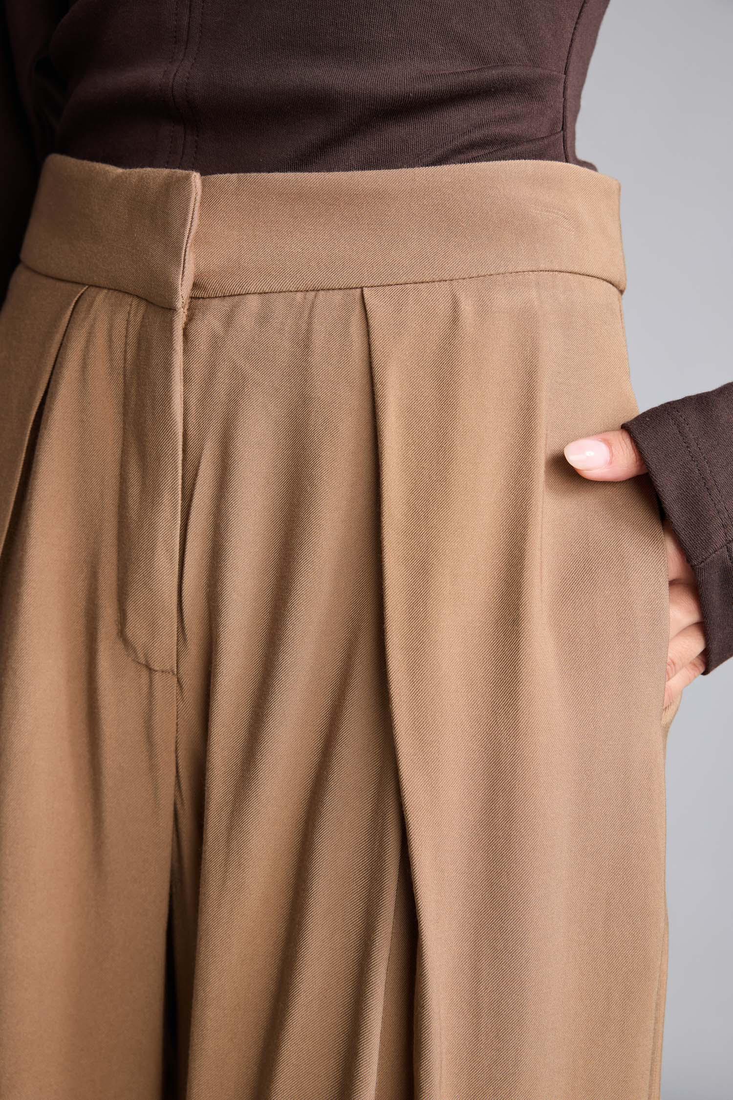 DeFacto Pileli Wide Leg Pantolon görsel 4