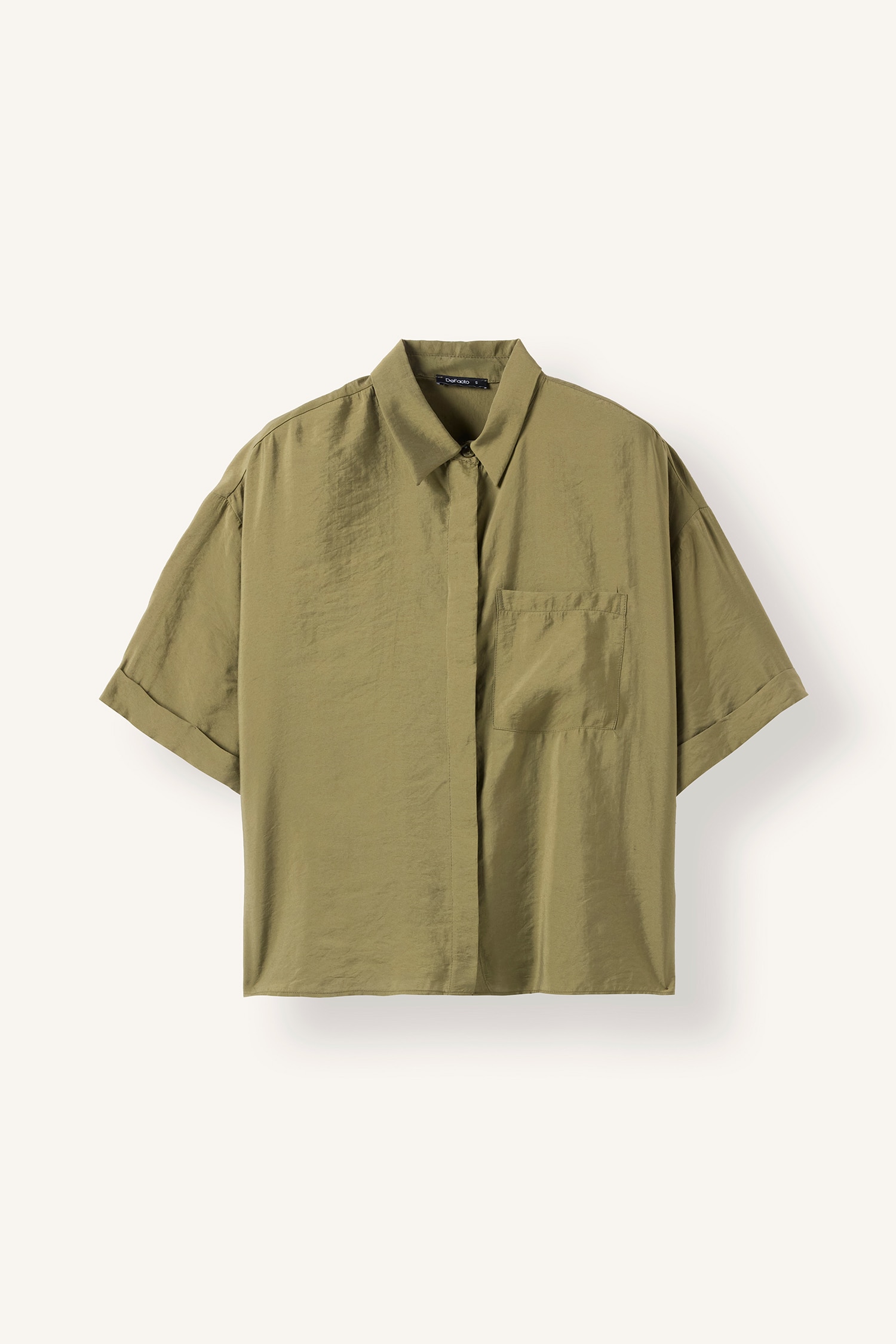 DeFacto Overshirt Fit Kısa Kollu Gömlek