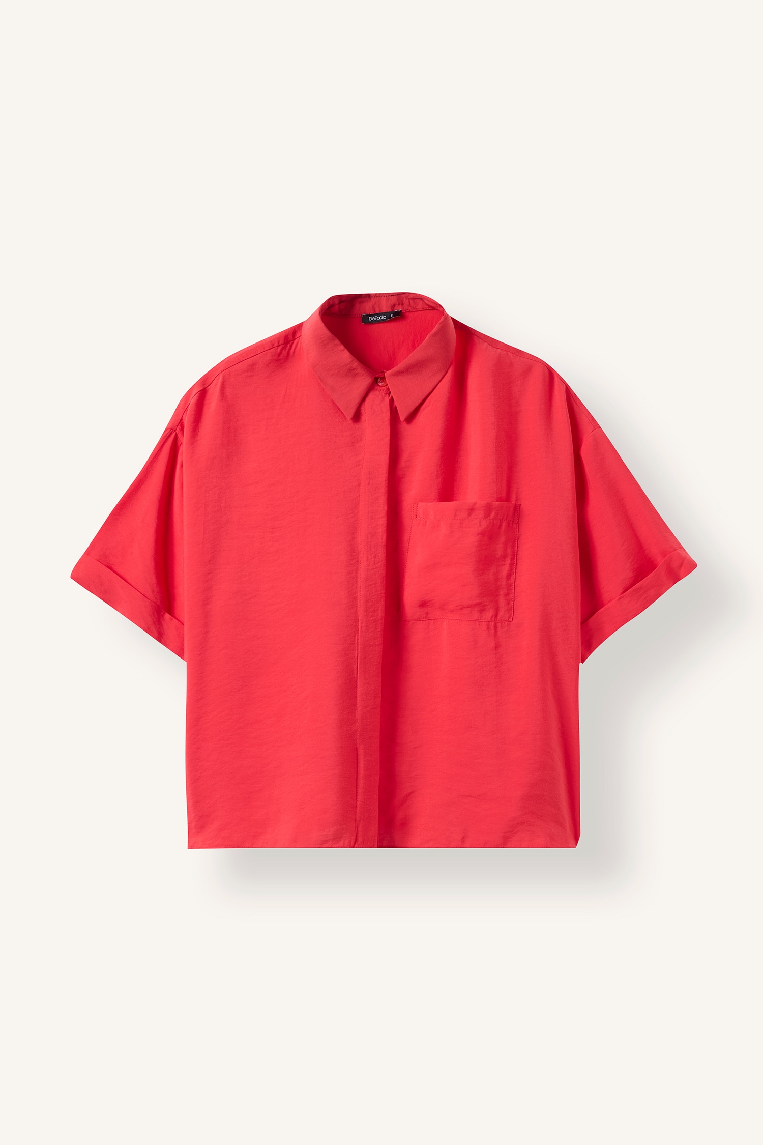 DeFacto Overshirt Fit Kısa Kollu Gömlek