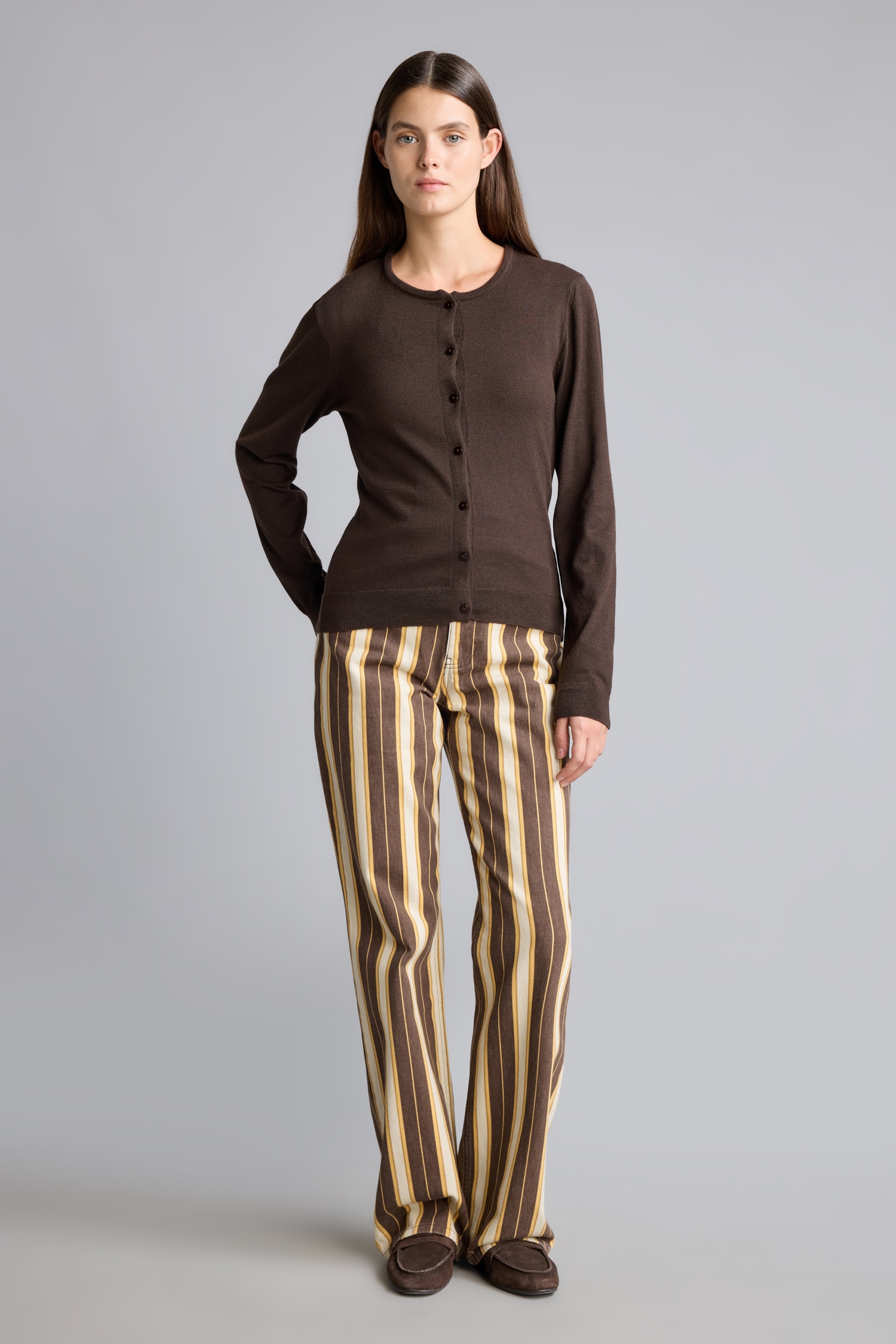 DeFacto Straight Fit Çizgili Pantolon görsel 2