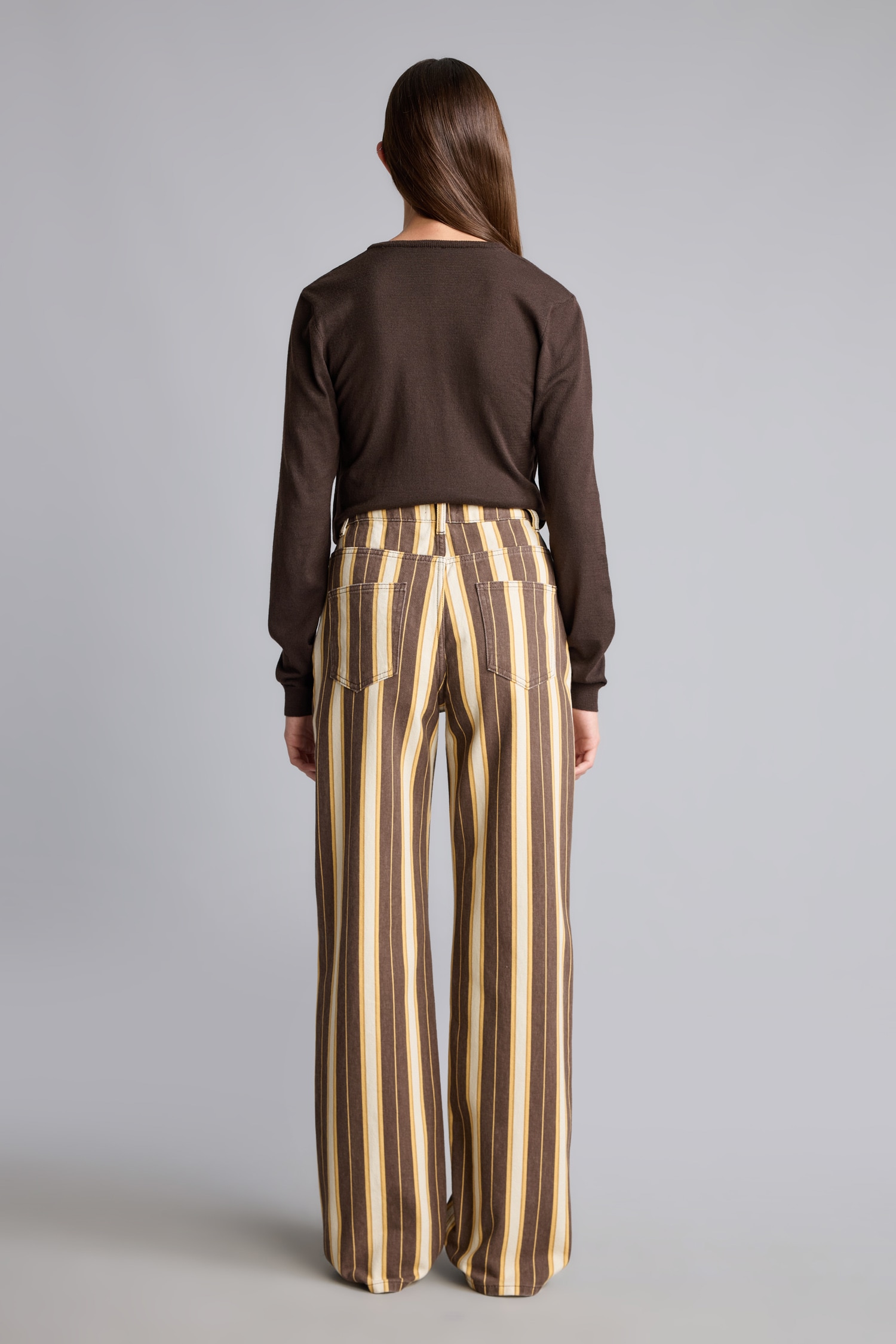 DeFacto Straight Fit Çizgili Pantolon görsel 5