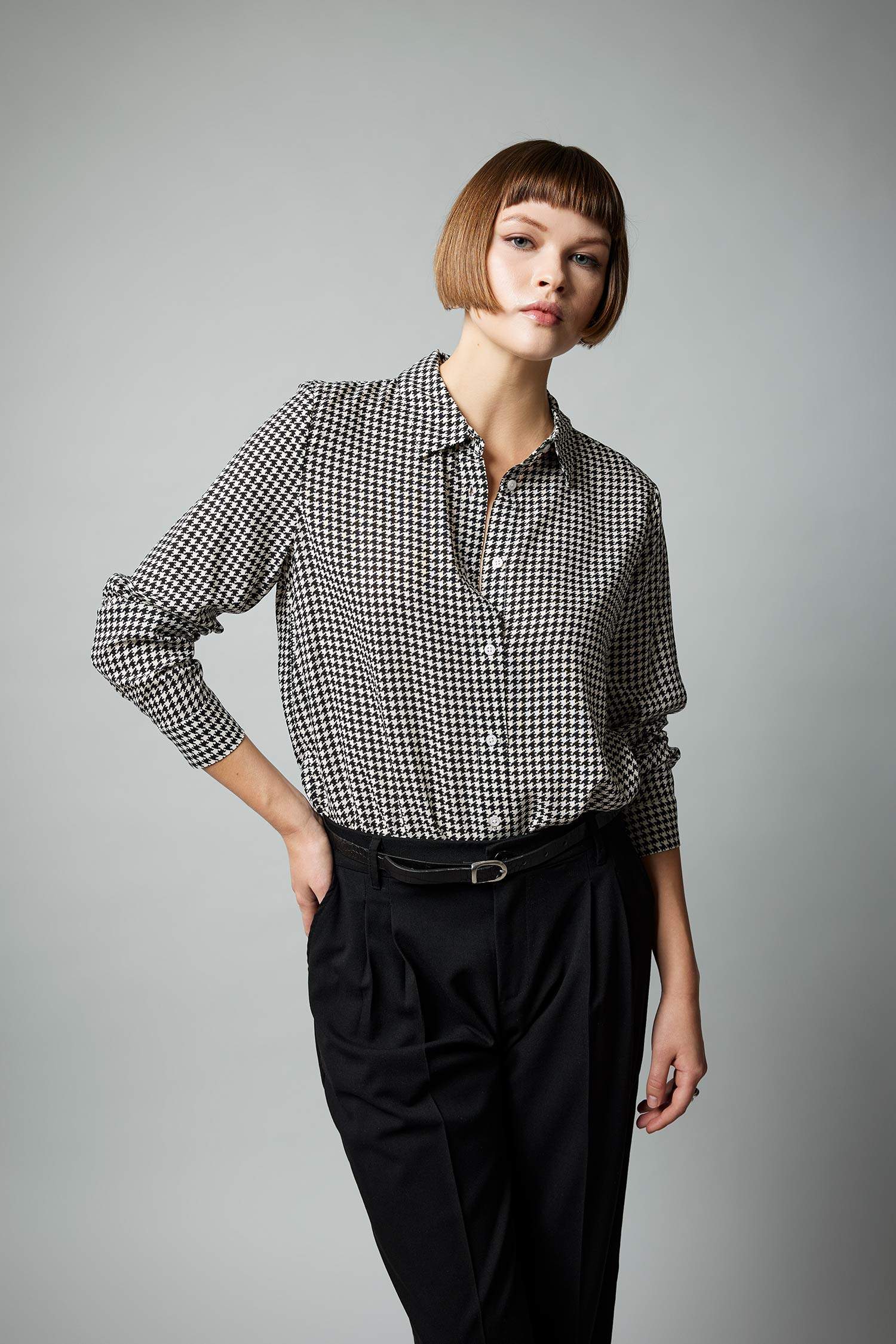 Regular Fit Shirt Collar Long Sleeve Shirt