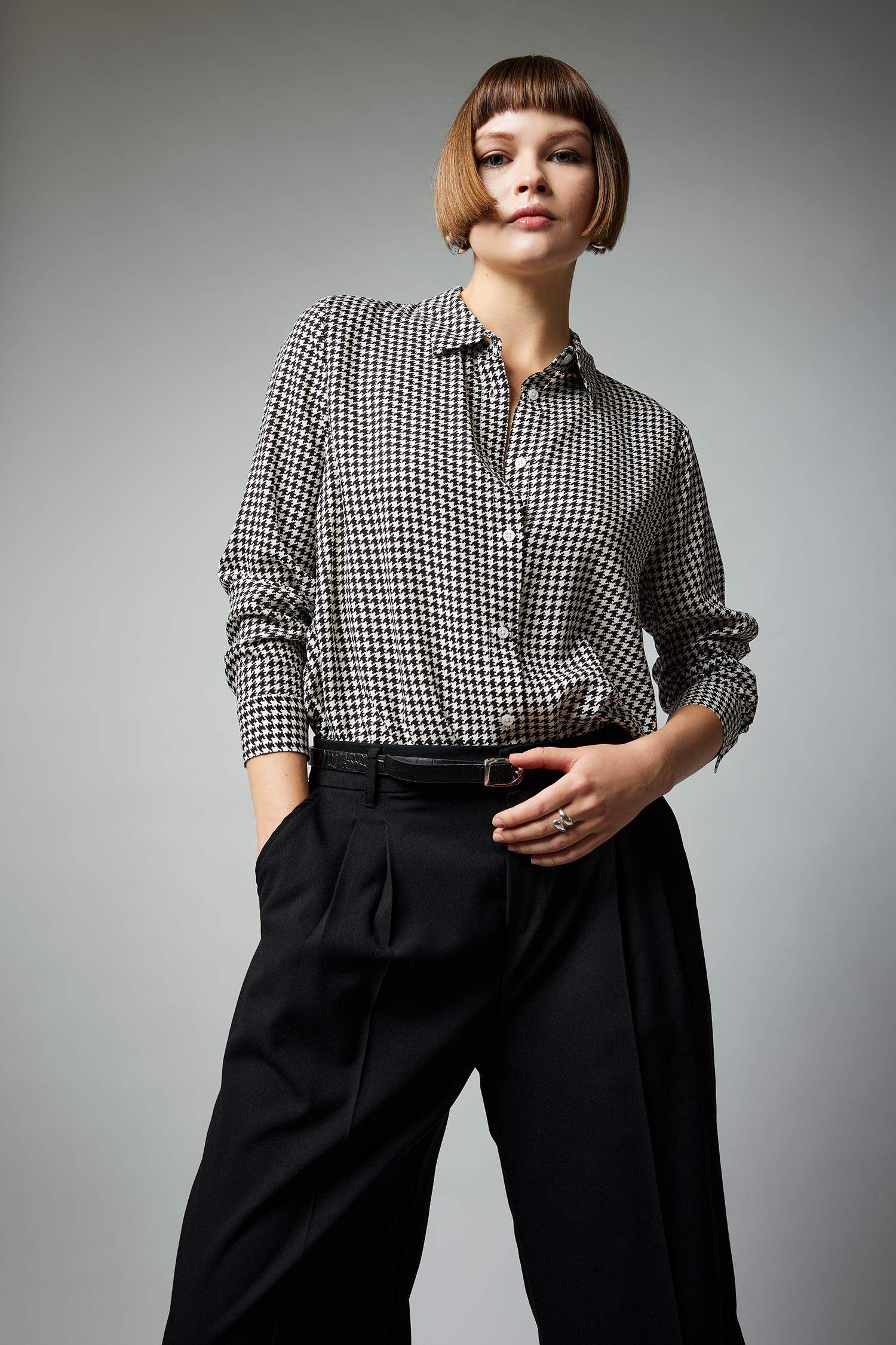 Regular Fit Shirt Collar Long Sleeve Shirt