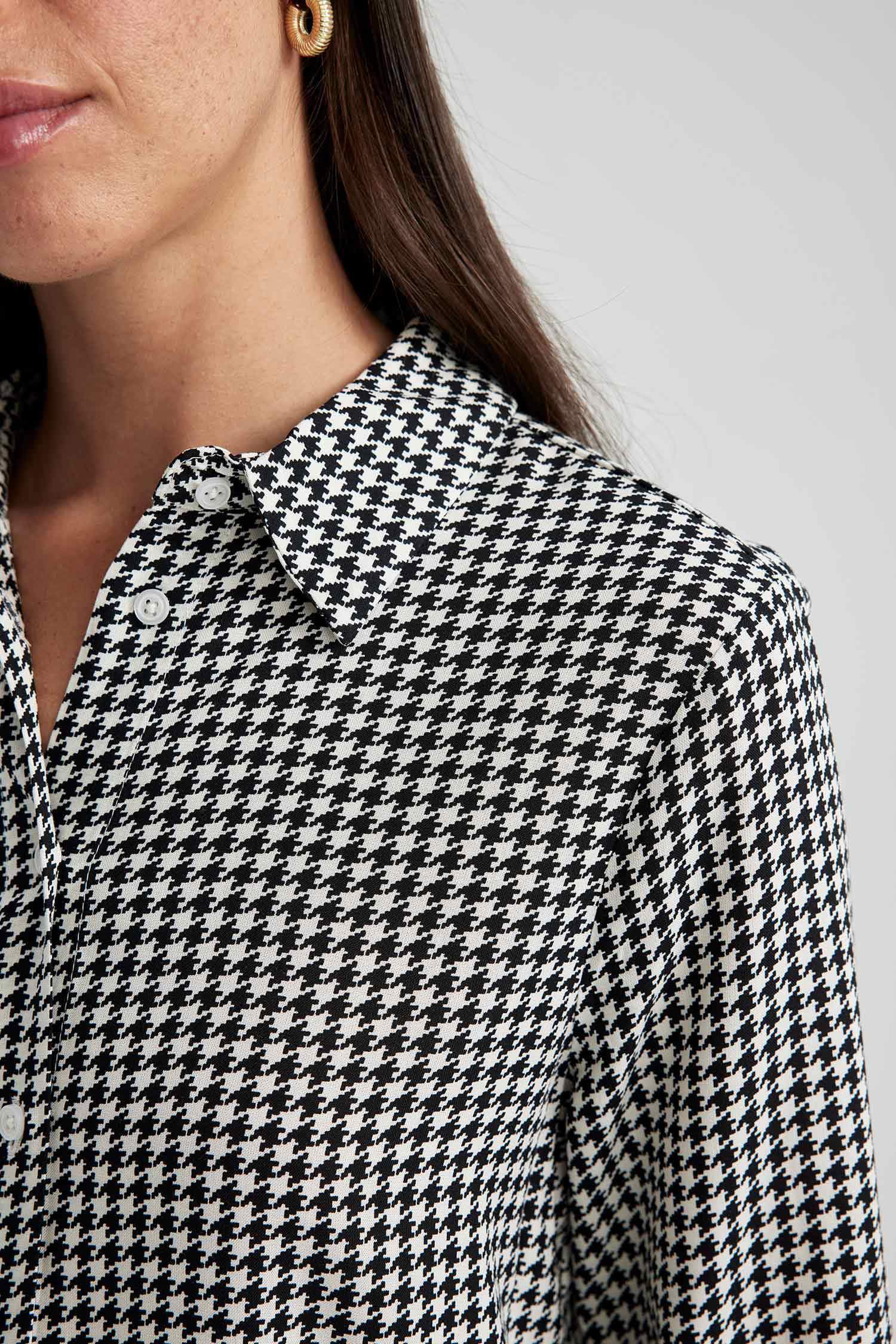 Regular Fit Shirt Collar Long Sleeve Shirt