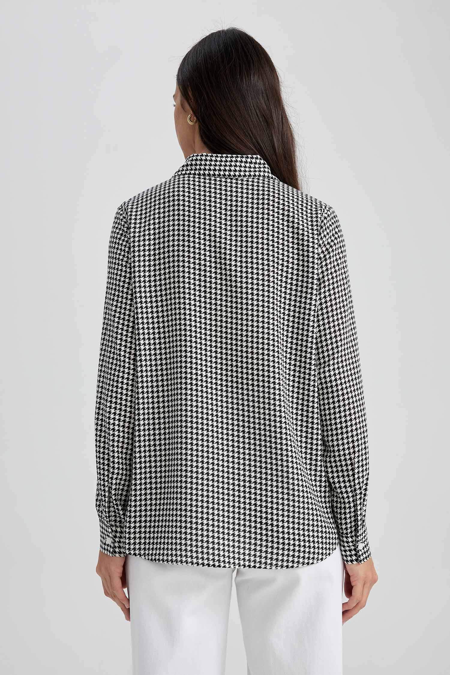 Regular Fit Shirt Collar Long Sleeve Shirt