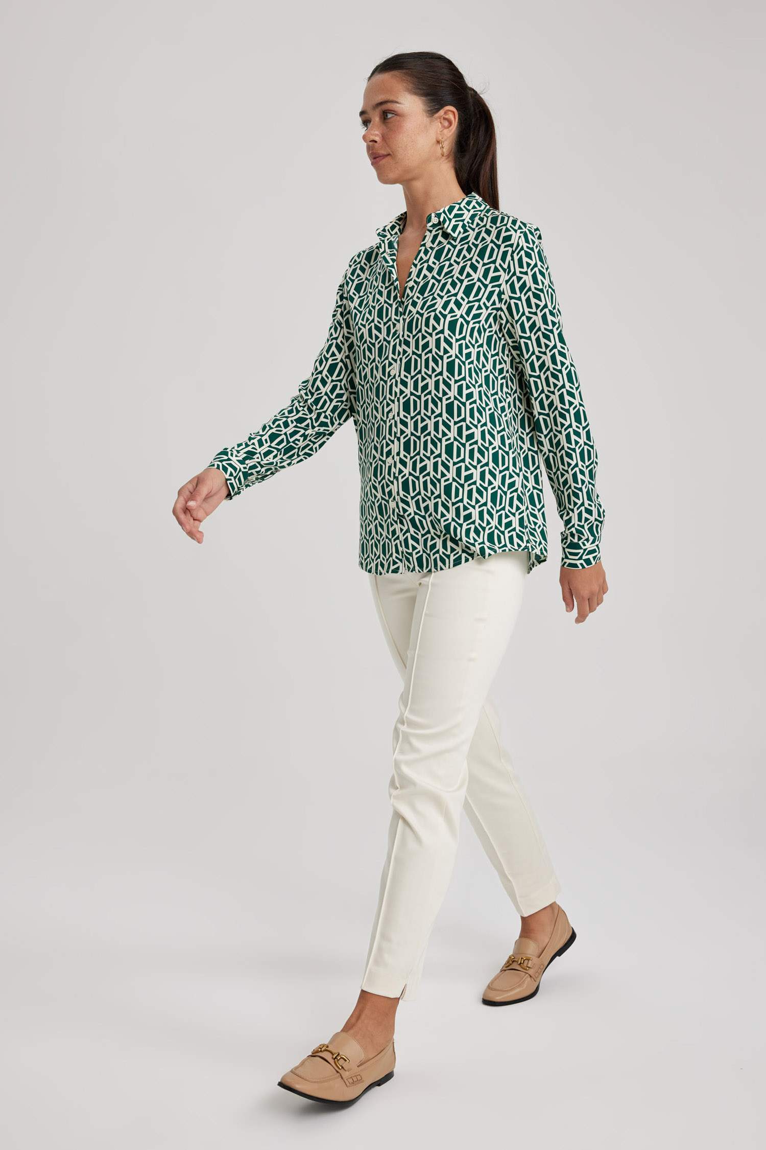 Regular Fit Uzun Kollu Desenli Gömlek