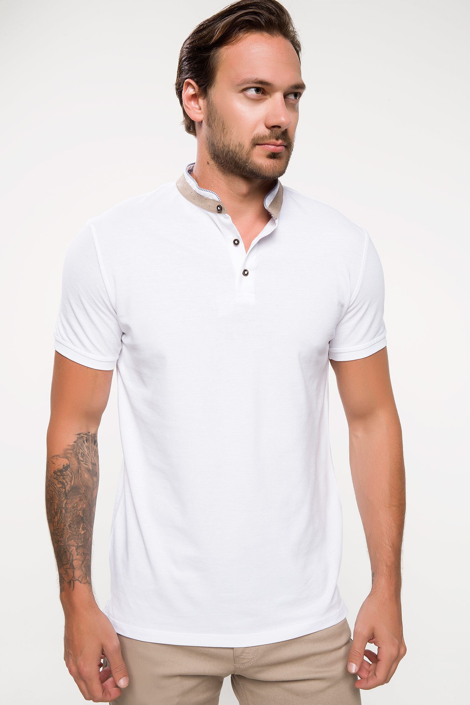 Defacto Yaka Detaylı Slim Fit Polo T-shirt. 5
