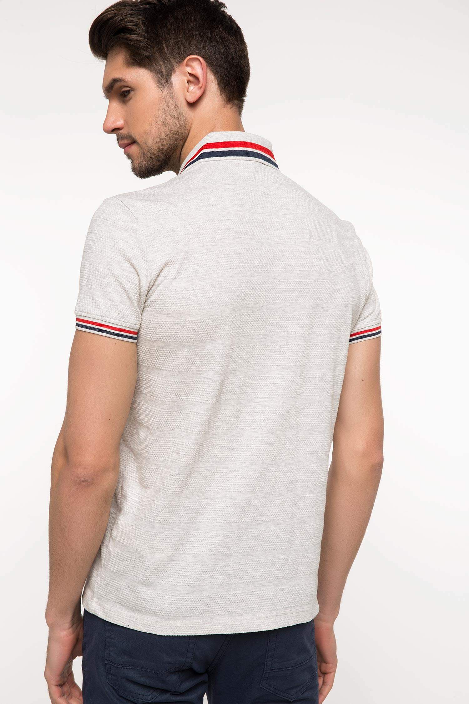 Defacto Yaka Detaylı Polo T-shirt. 4
