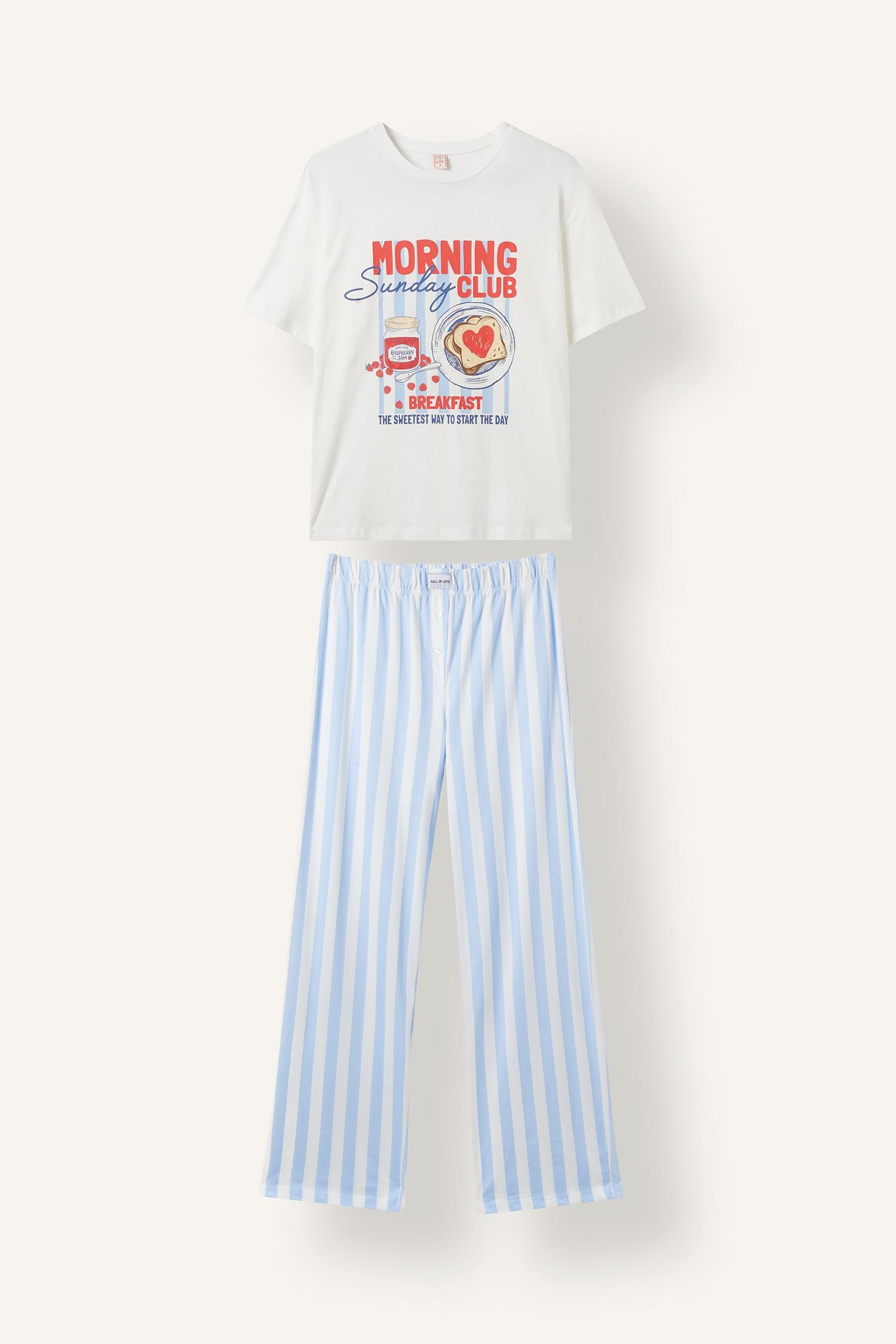 DeFacto Regular Fit Baskılı 2'li Pijama Takımı görsel 6